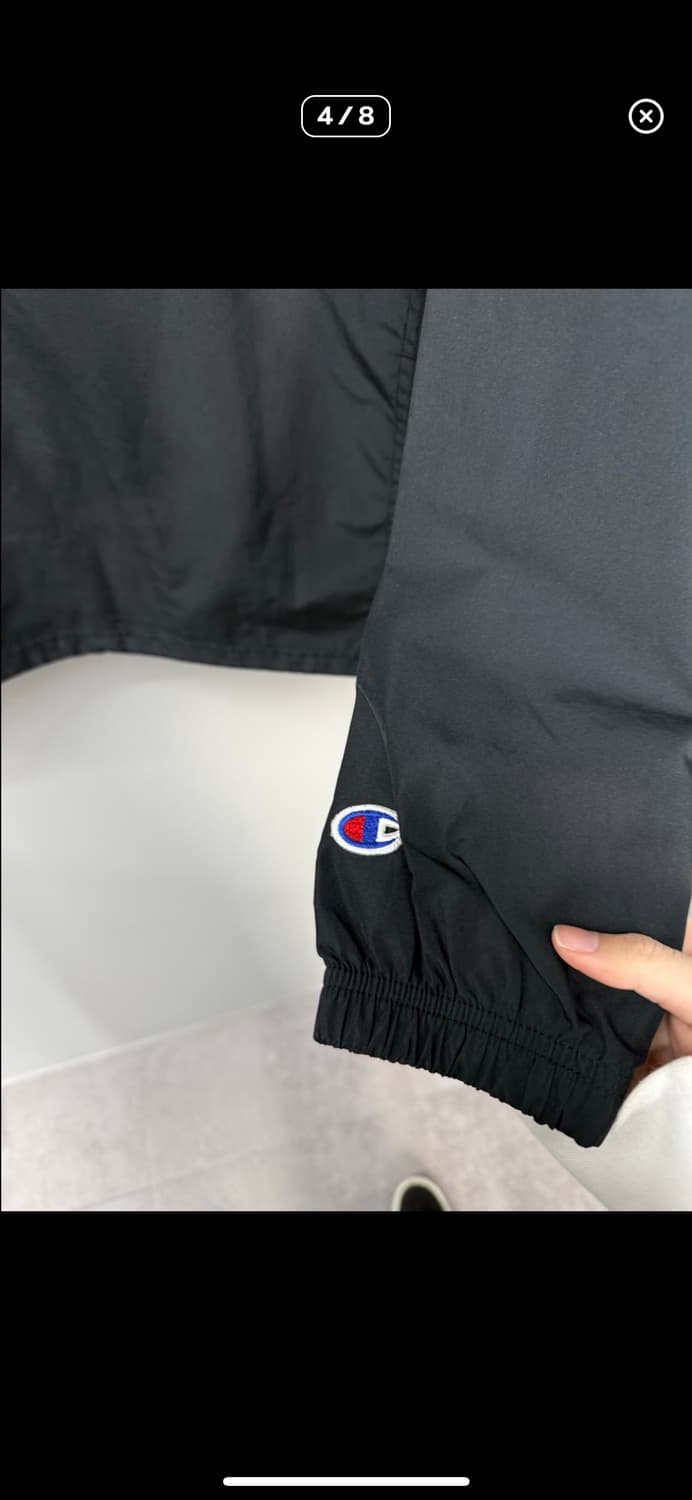 챔피온 아치로고 빅 프린팅 블랙 풀오버 아노락자켓 A3137 상품이미지4