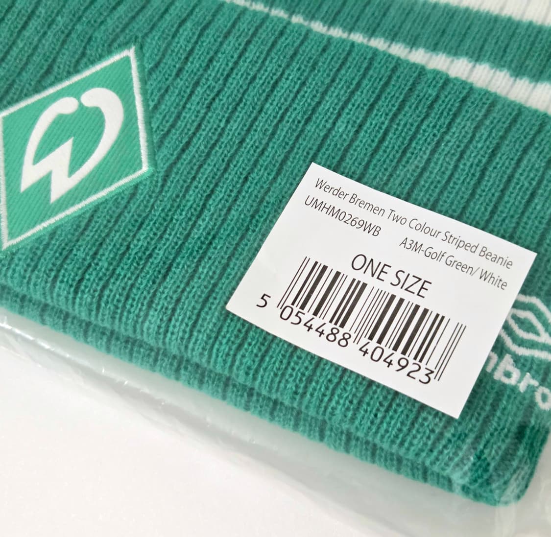 (새상품)베르더브레멘 스트라이프 비니 엄브로 축구 모자 상품이미지3