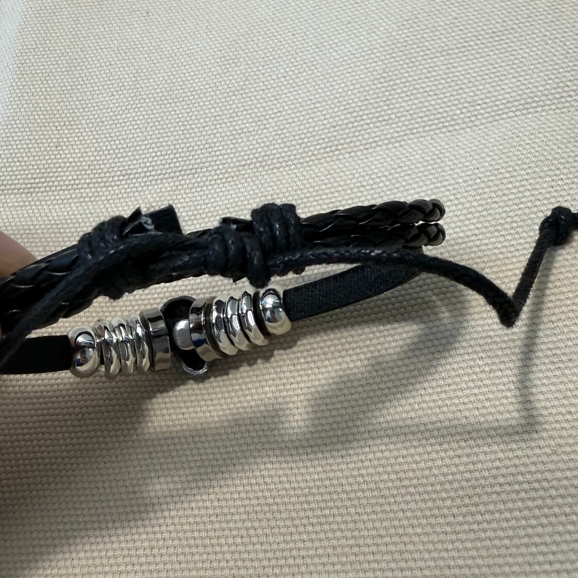 빈티지 무드 가죽 스컬 레더 팔찌  상품이미지5