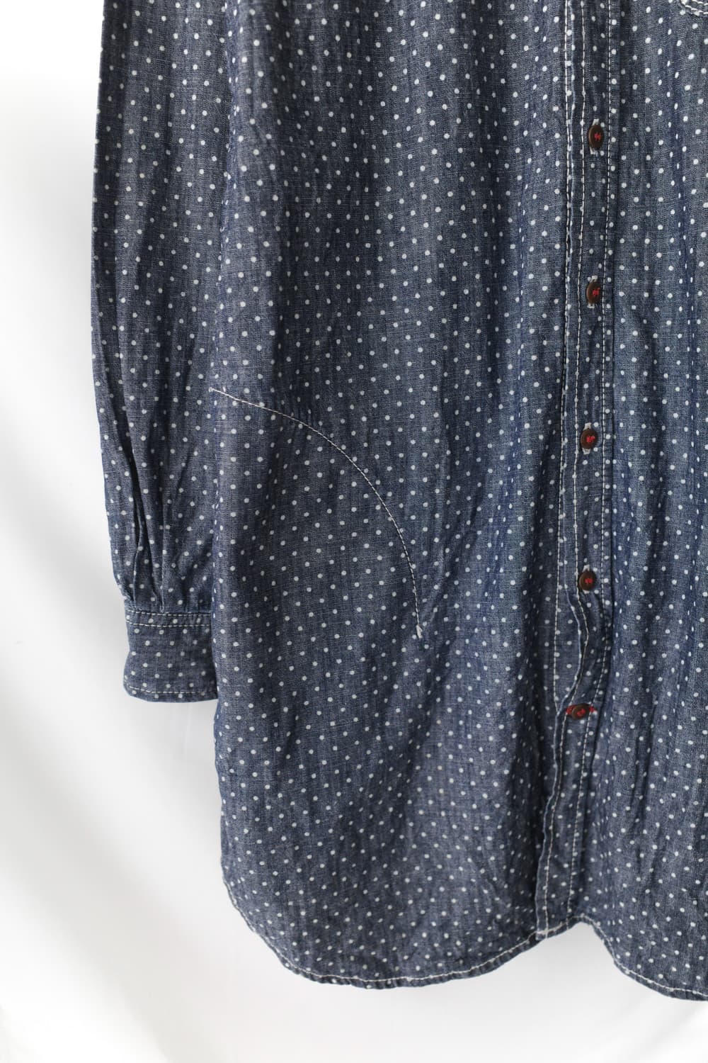 dot long denim shirt 상품이미지4