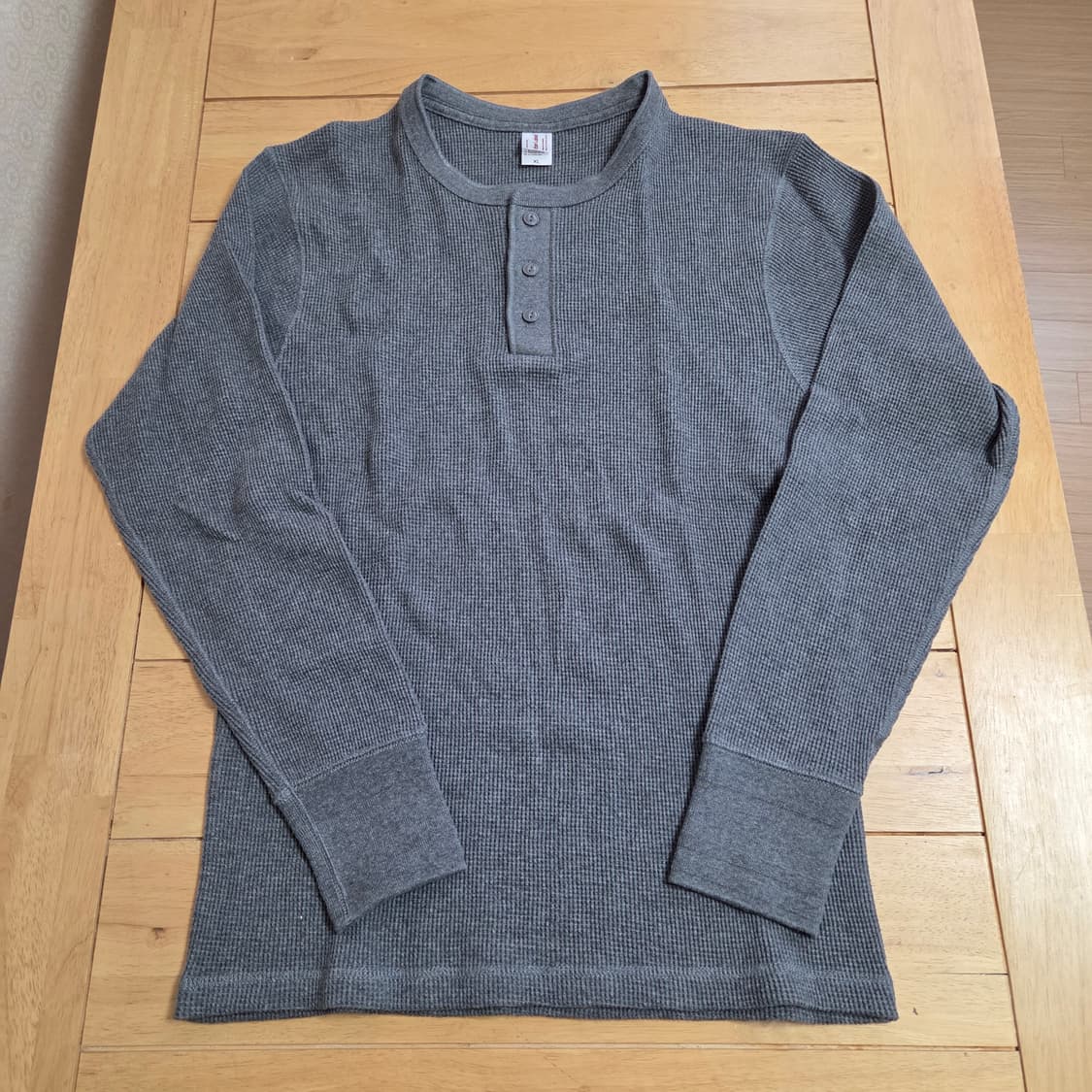 XL 헨리넥 와플티셔츠 긴팔120 상품이미지1