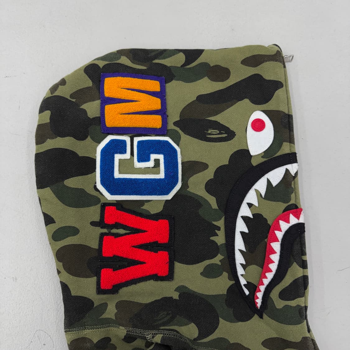 베이프 XXL 녹계 풀 카모 샤크 후드집업 상품이미지5