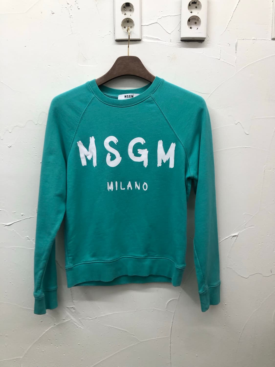 msgm 맨투맨 틸 컬러 상품이미지1