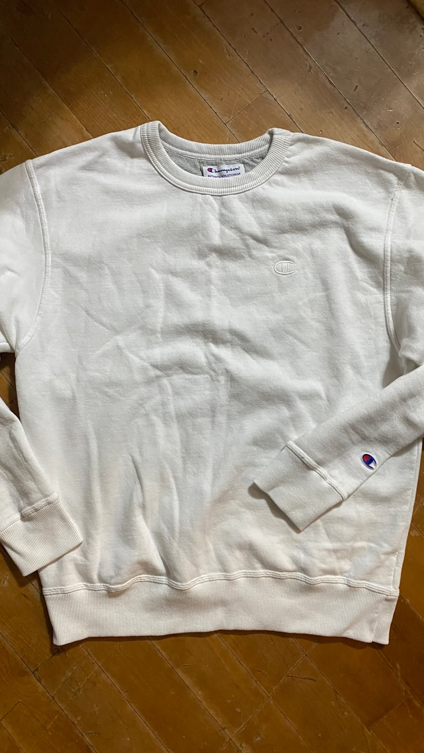 챔피온 흰색 맨투맨 아시아핏 XL 상품이미지1