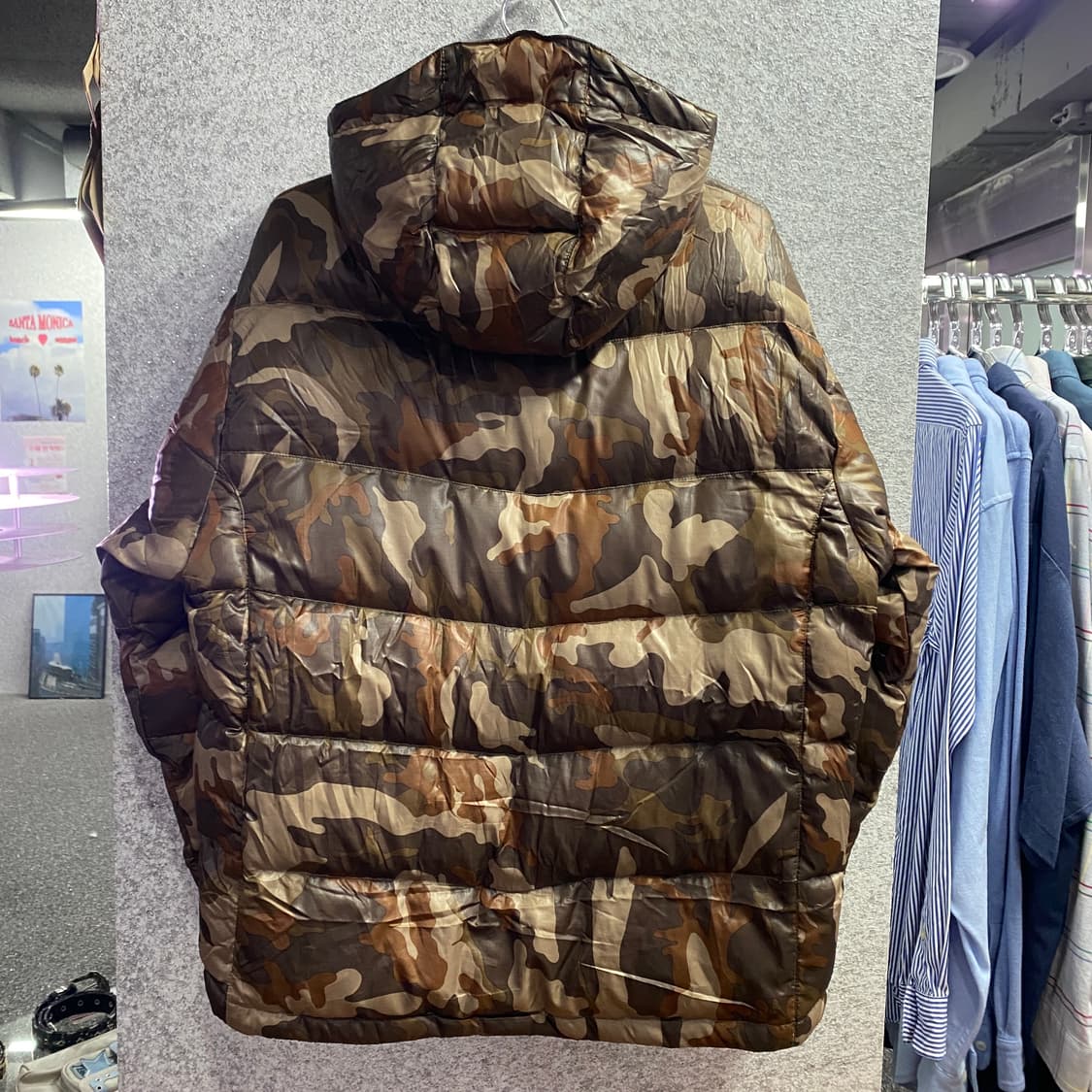 컬럼비아 카모플라주 패턴의 후디드 푸퍼 패딩 B3909 상품이미지5