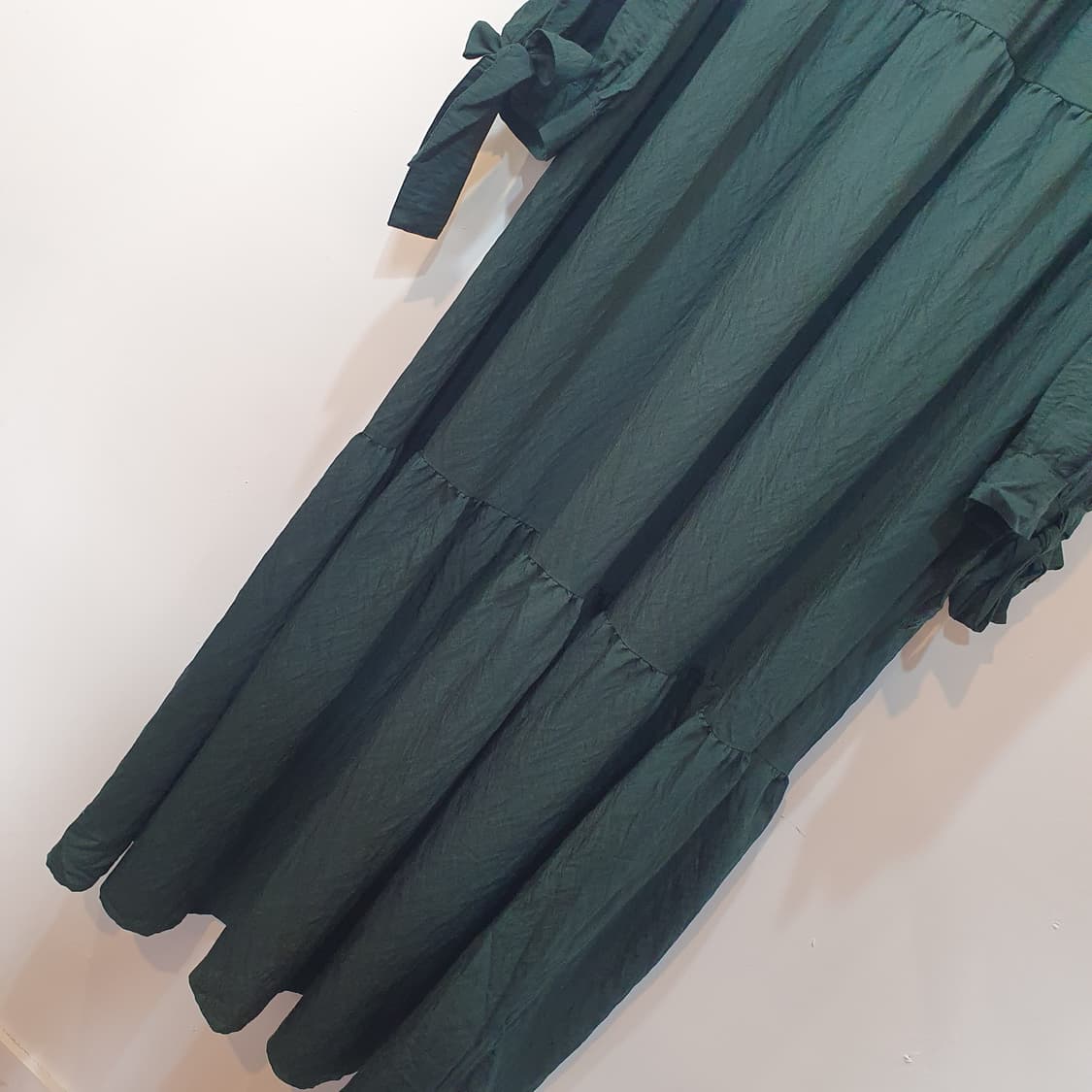 zara 비스코스 그린 롱 원피스  상품이미지3