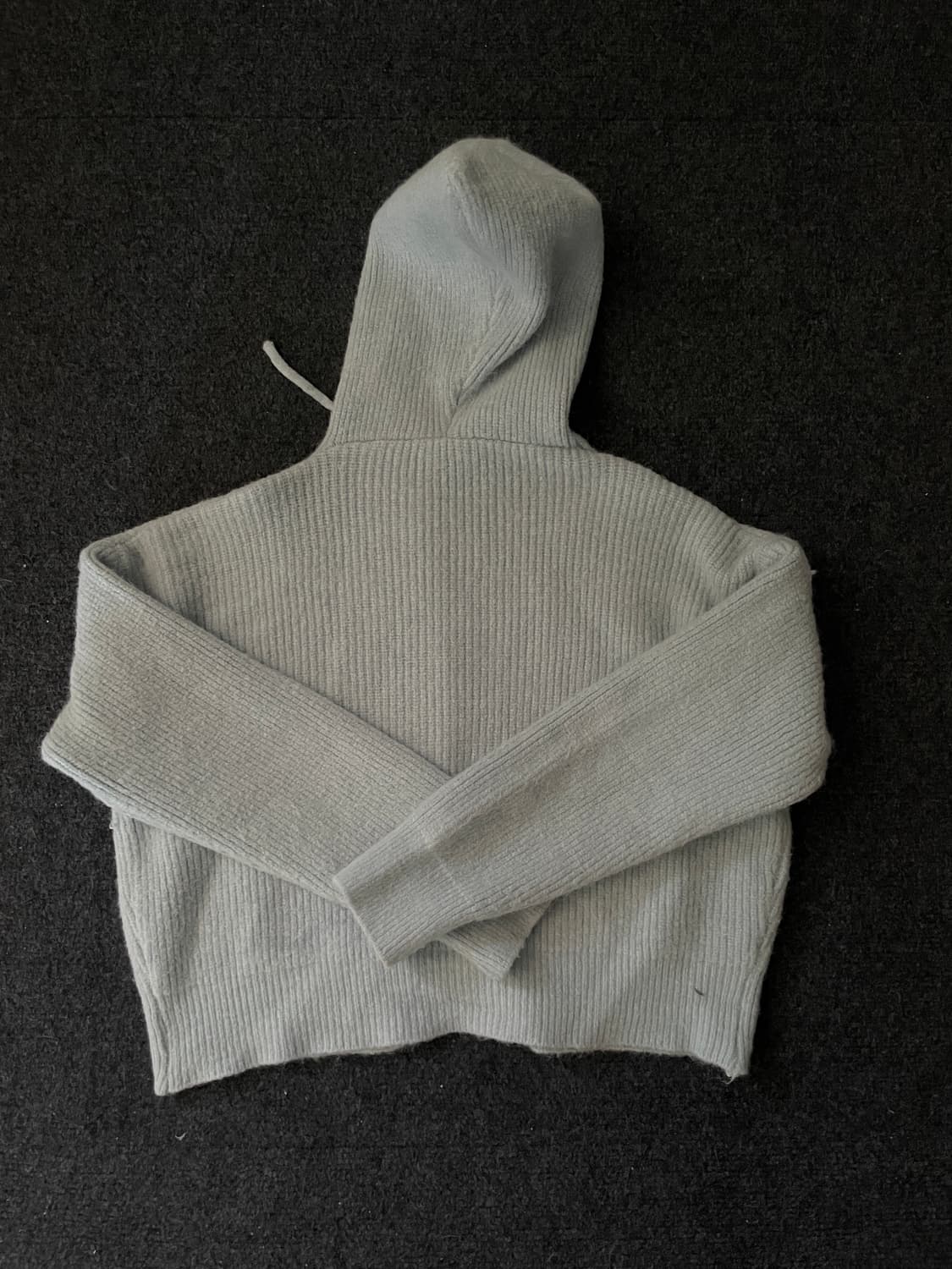 오버핏 니트 후드집업 상품이미지2