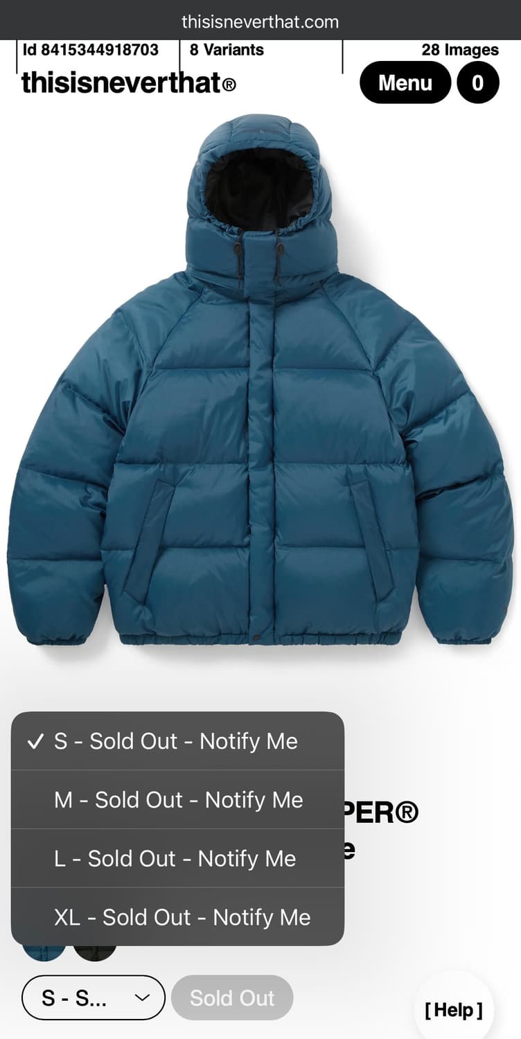 디스이즈네버댓 고어텍스 패딩[M] 상품이미지2