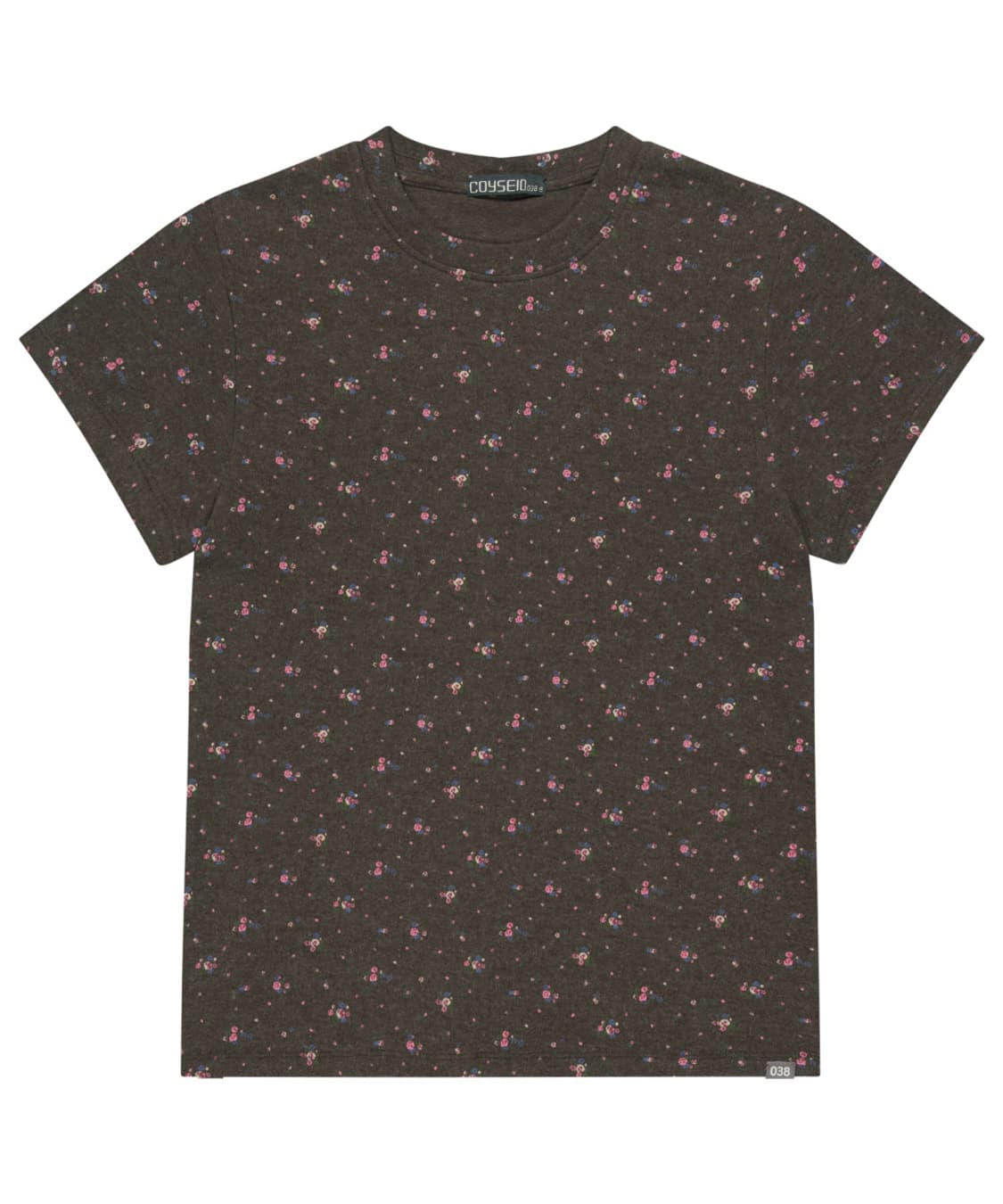 코이세이오038 FLOWER PLAIN T-SHIRT 브라운M 상품이미지1