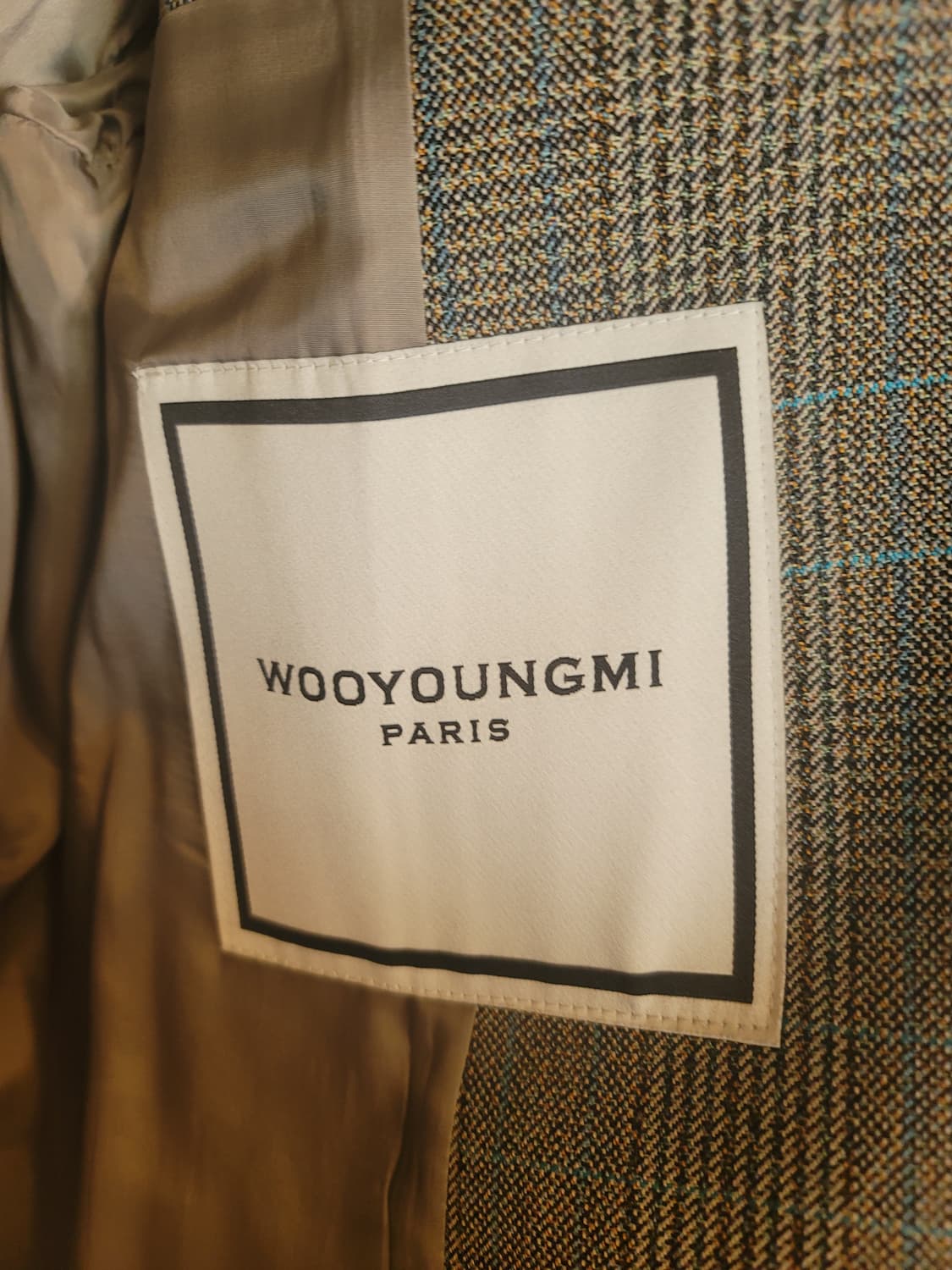 우영미 턴업 체크 맥코트 48. 상품이미지3