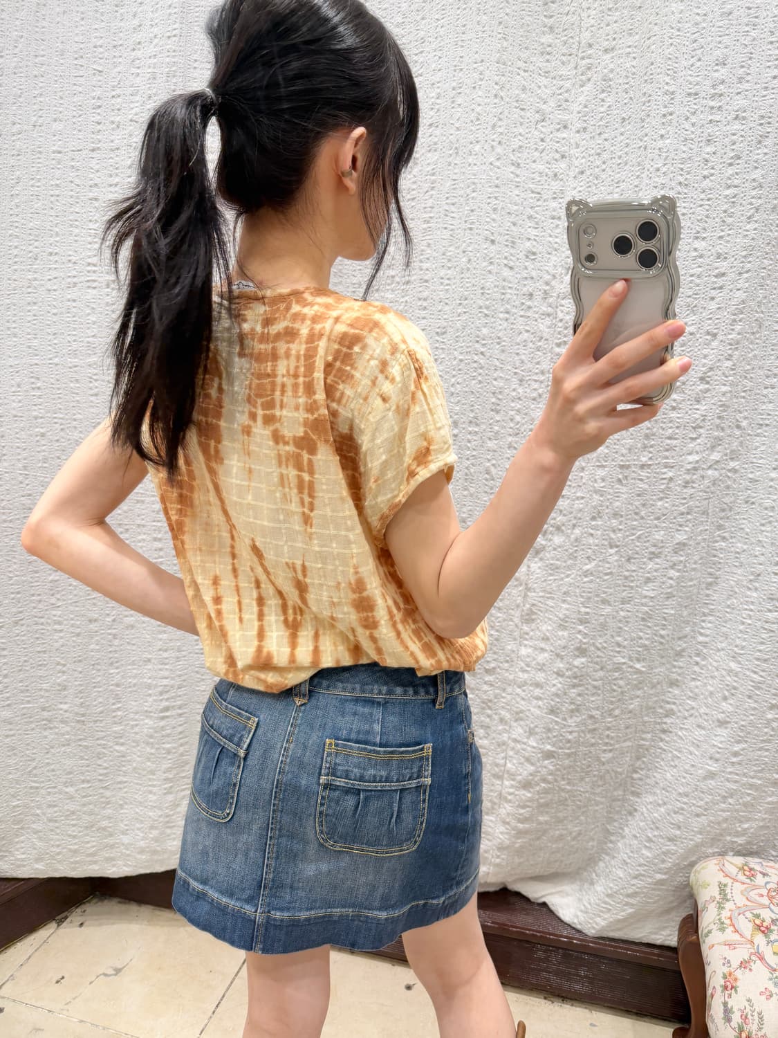 Front buttons mini skirt 상품이미지4