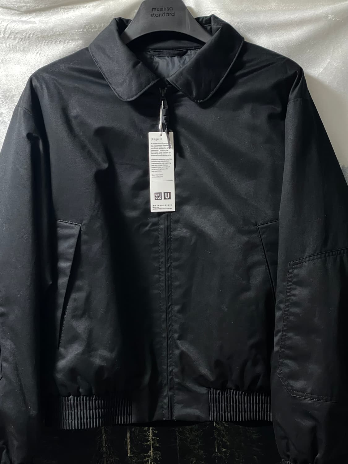 새제품) L 유니클로U PUFFTECH 쇼트블루종 자켓 블랙 상품이미지1