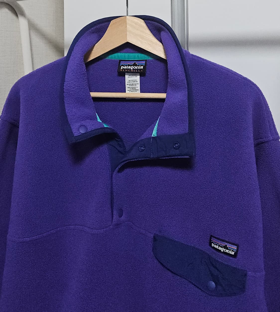 [M] 파타고니아 신칠라 스냅티 퍼플 상품이미지3