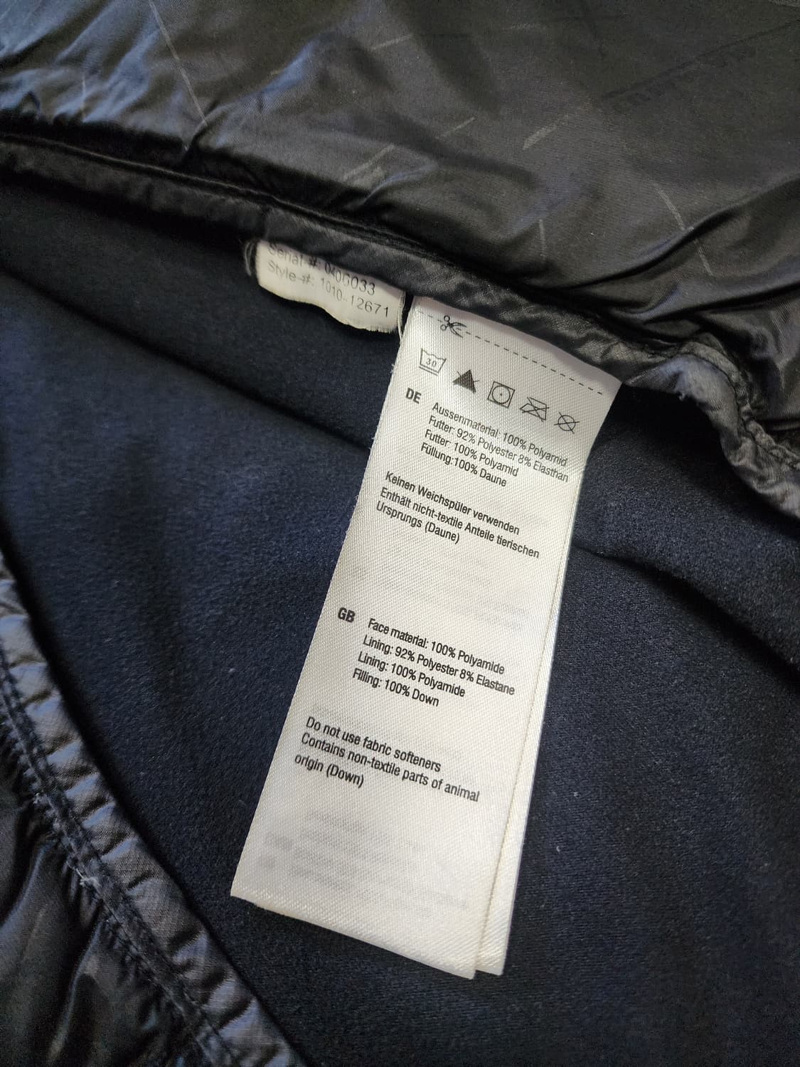 마무트 경량 패딩 자켓 블랙  XL사이즈  상품이미지2