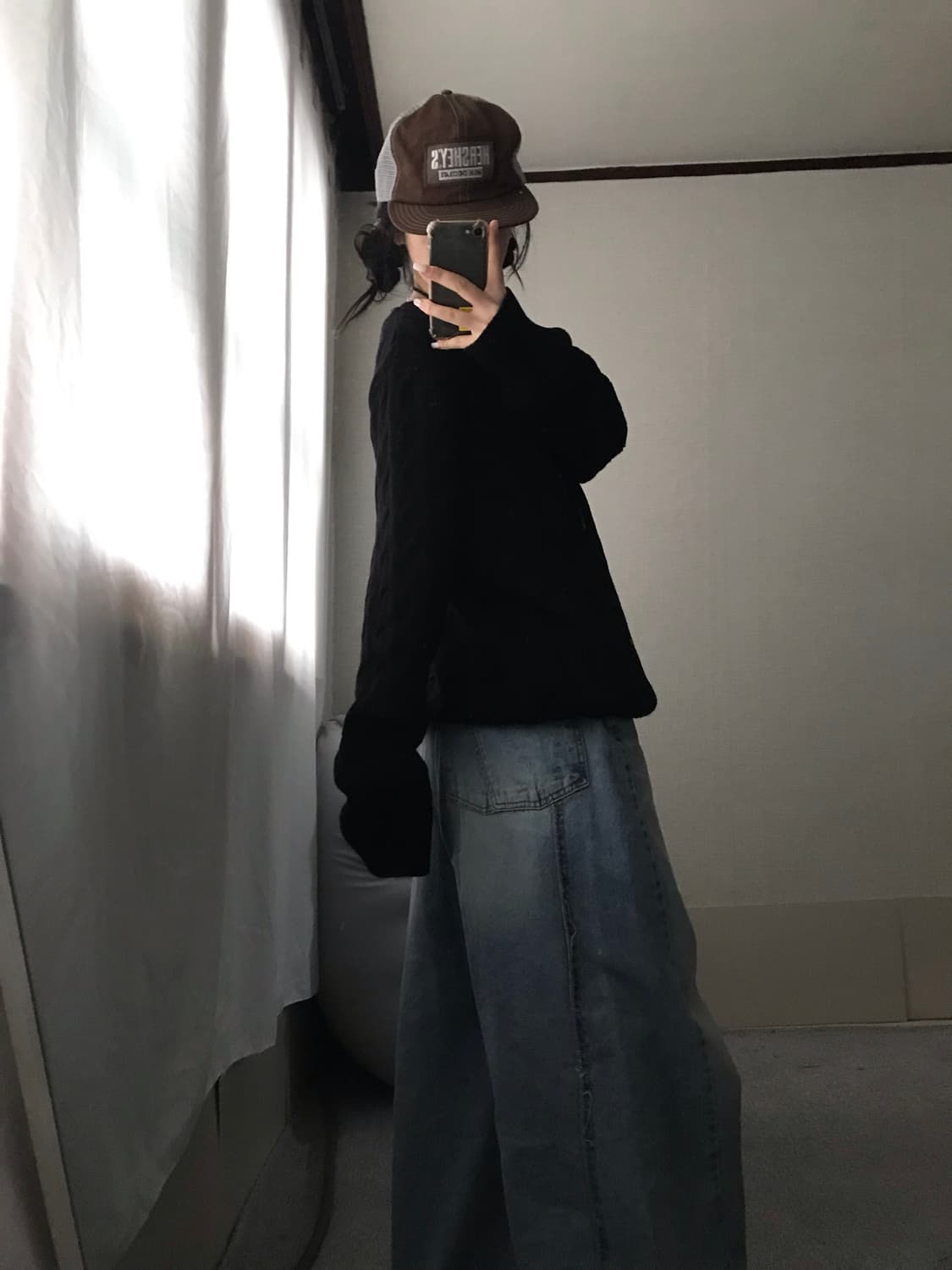 폴로 블랙 케이블 니트 상품이미지5