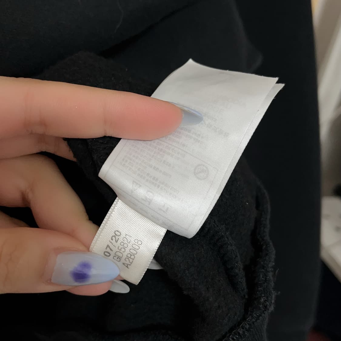 [정품] 아디다스 블랙 박스로고 기모 반집업 [ XL ] 상품이미지8