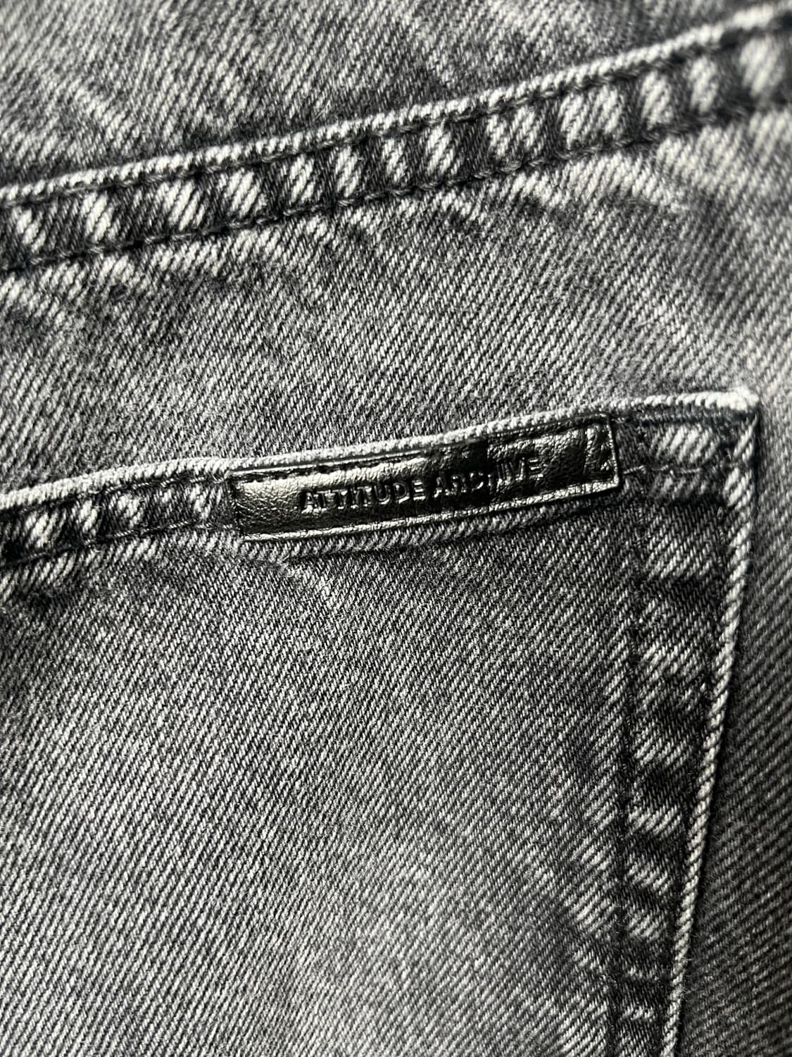 시스템 와이드 흑청데님 상품이미지4