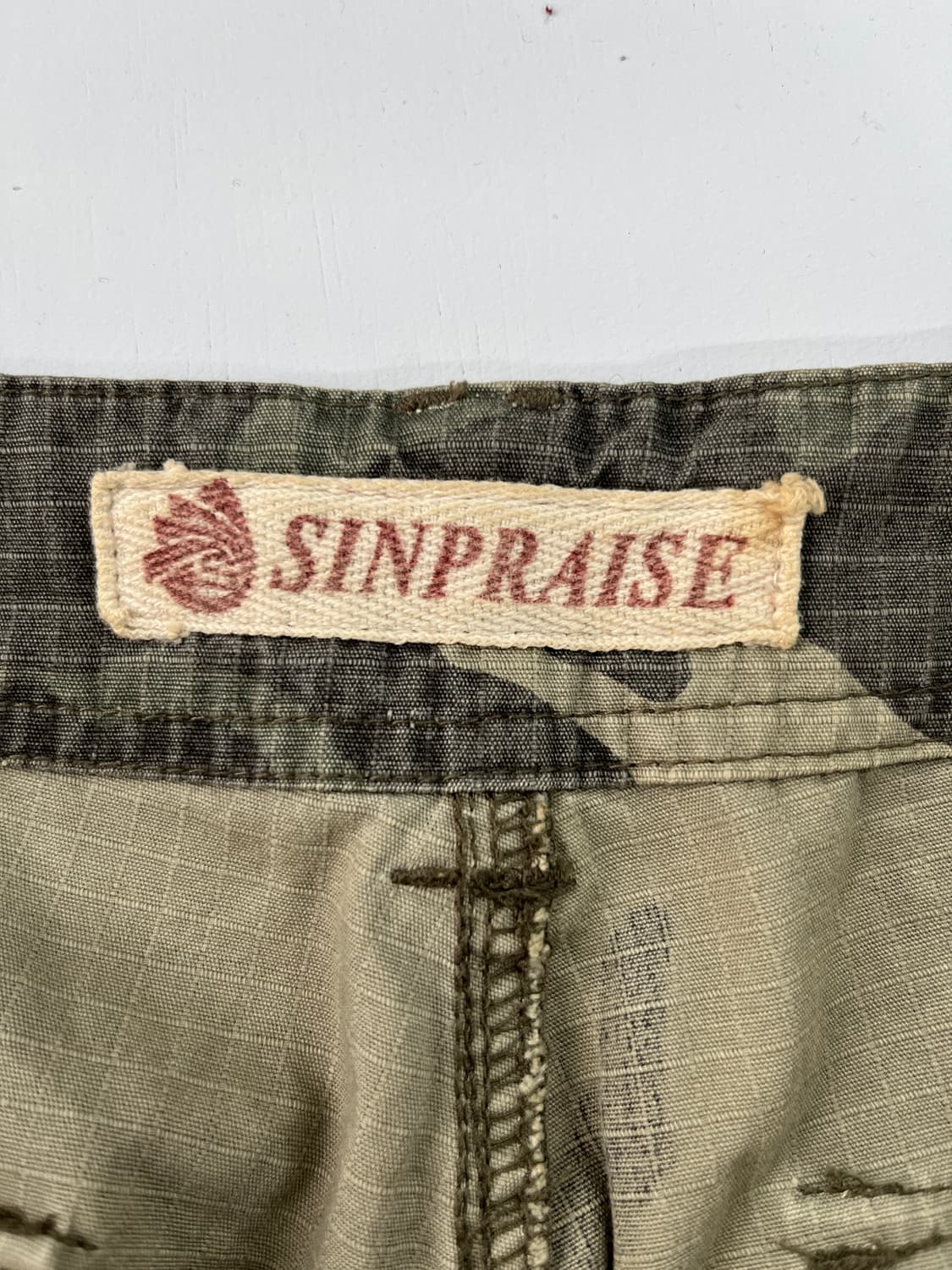 빈티지 카모플라주 카고 하프 팬츠 상품이미지9