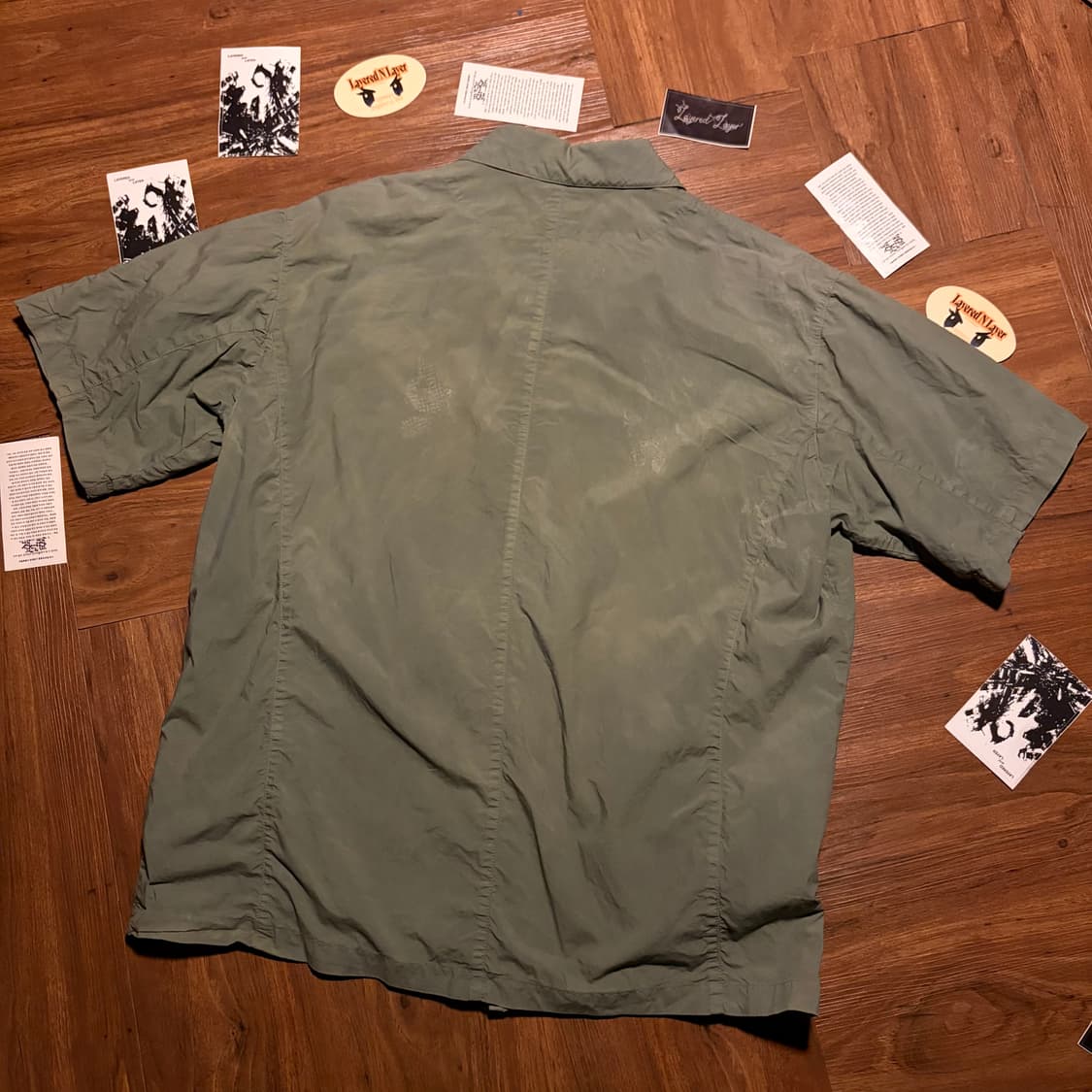 90S CP COMPANY RIRI 세이지 집업 하프 셔츠 상품이미지2