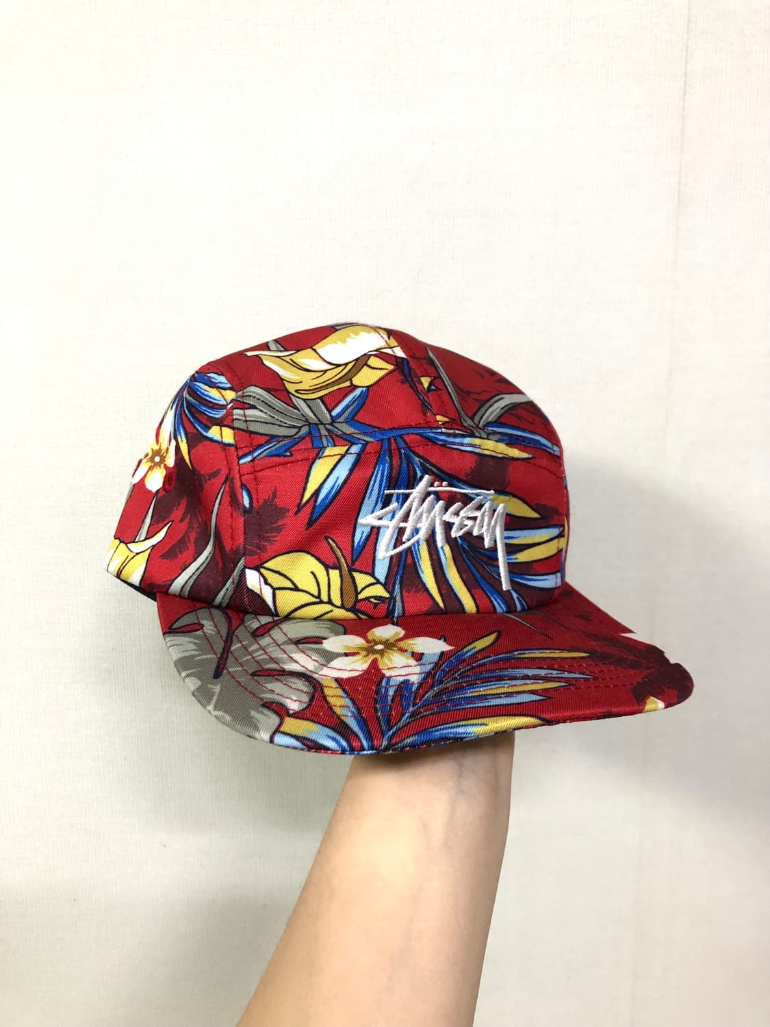 스투시 플로럴 하와이안 5패널 캠프캡 볼캡 모자 _ 레드 상품이미지1