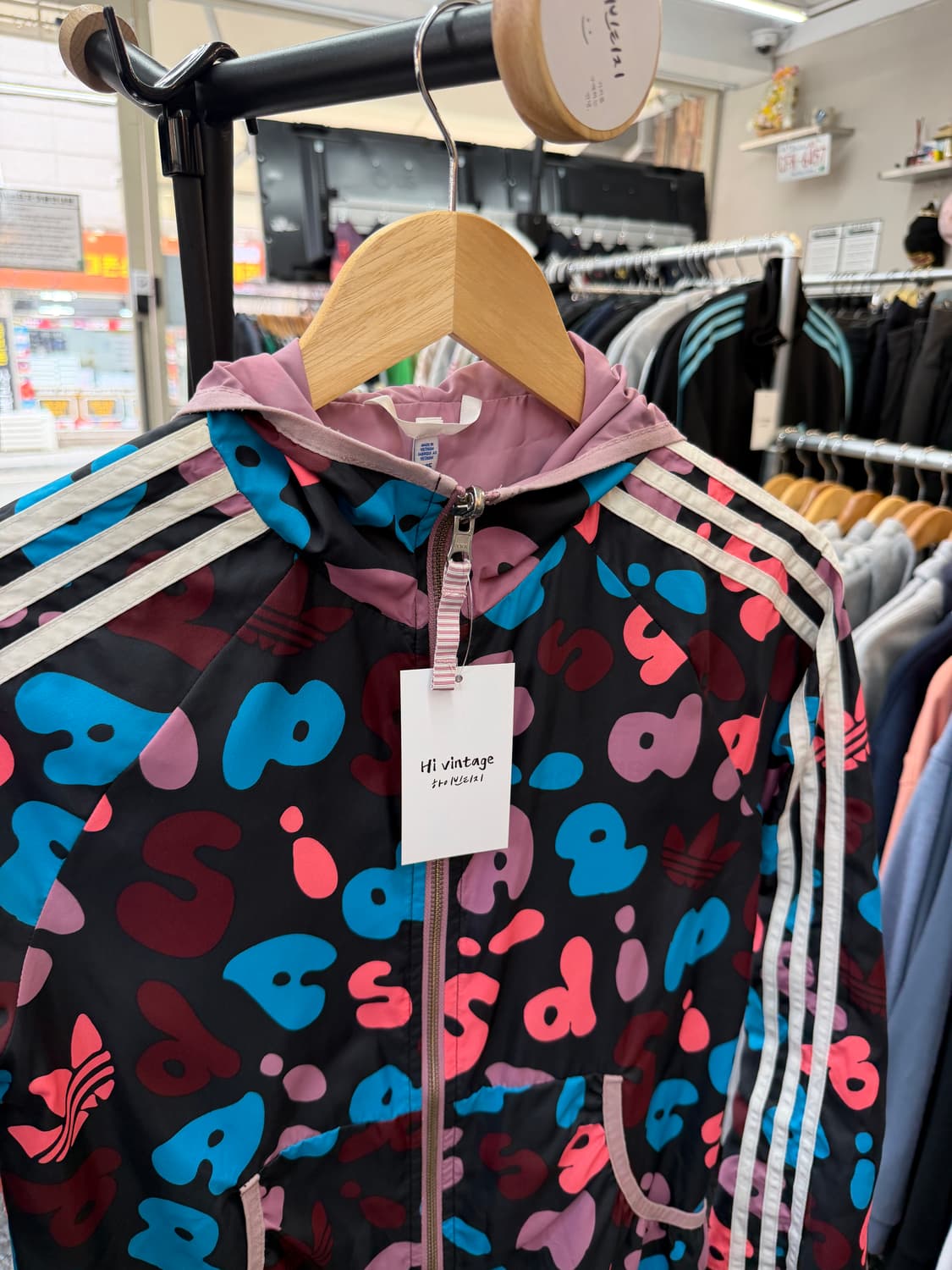 아디다스 패턴 바람막이 리버서블 상품이미지2