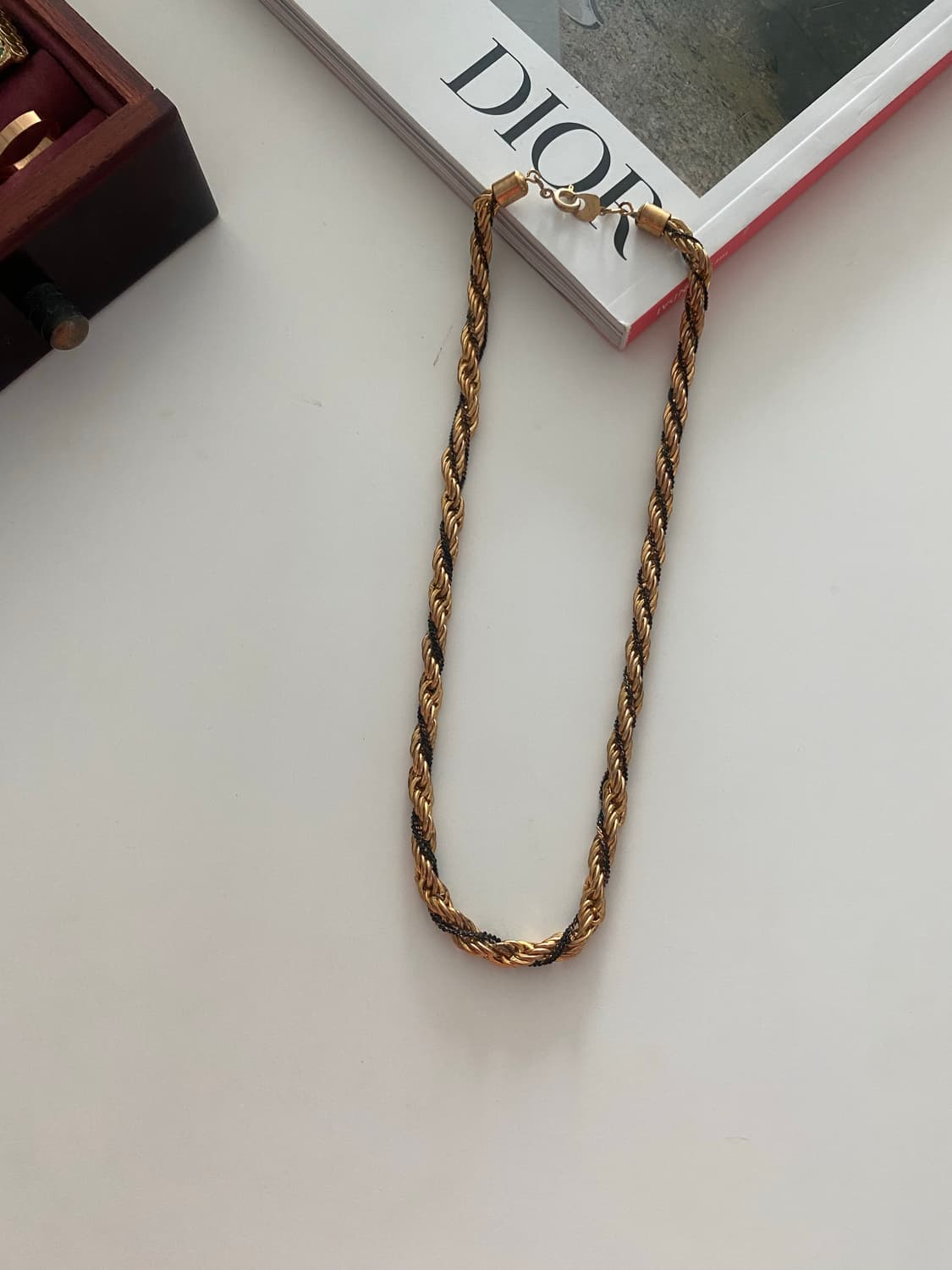 빈티지 블랙골드 체인 목걸이 상품이미지2