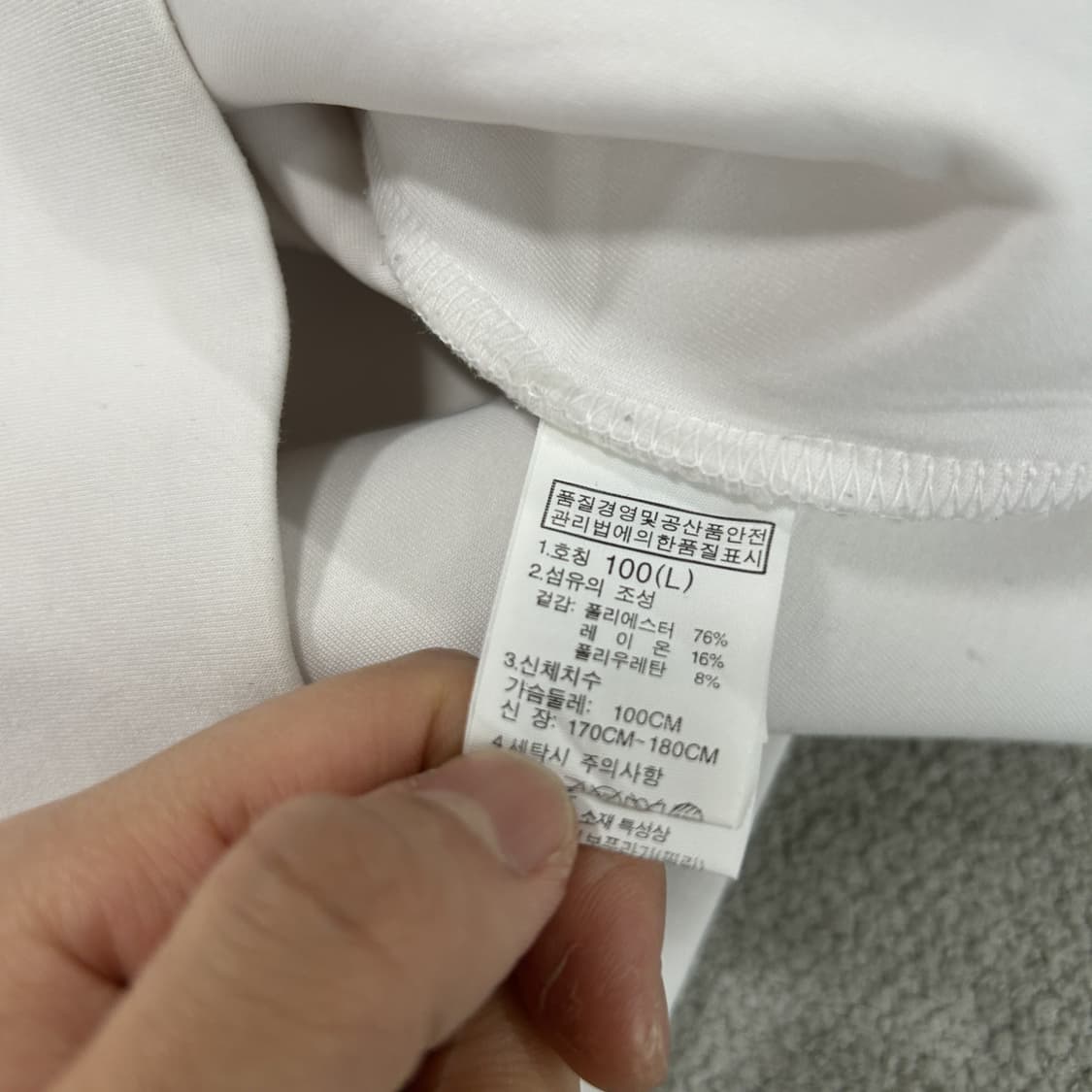 노스페이스 화이트 후드티 m 상품이미지3