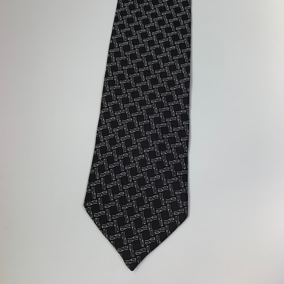 던힐(dunhill) 기하학적 패턴 블랙넥타이 명품 A등급 상품이미지9