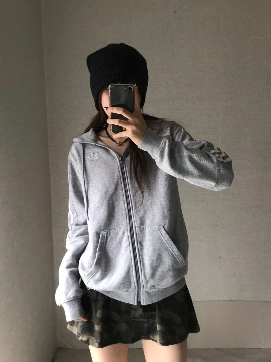 아디다스 그레이 파이어버드 후드집업 상품이미지2