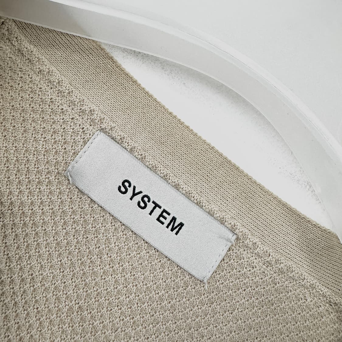 시스템옴므 스트라이프 베이지 니트 가디건 상품이미지4