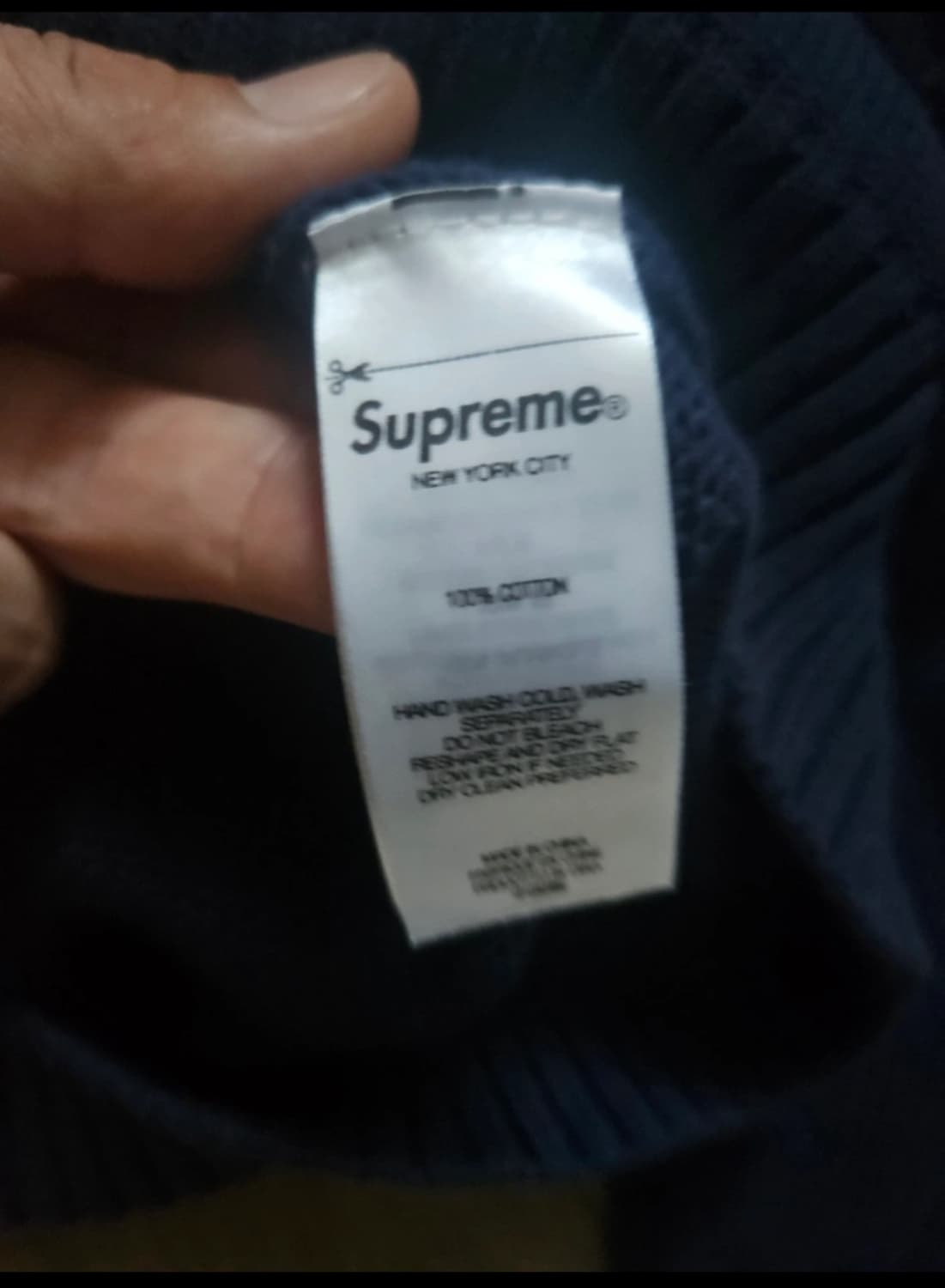 슈프림 올드 잉글리쉬 스웨터 네이비 XL 상품이미지4