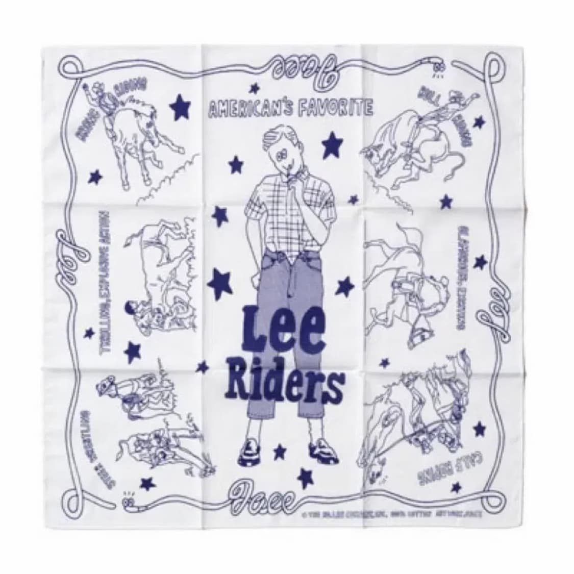 (OS) Lee 리 재팬 X 페이스 오카 일러스트 반다나 상품이미지1