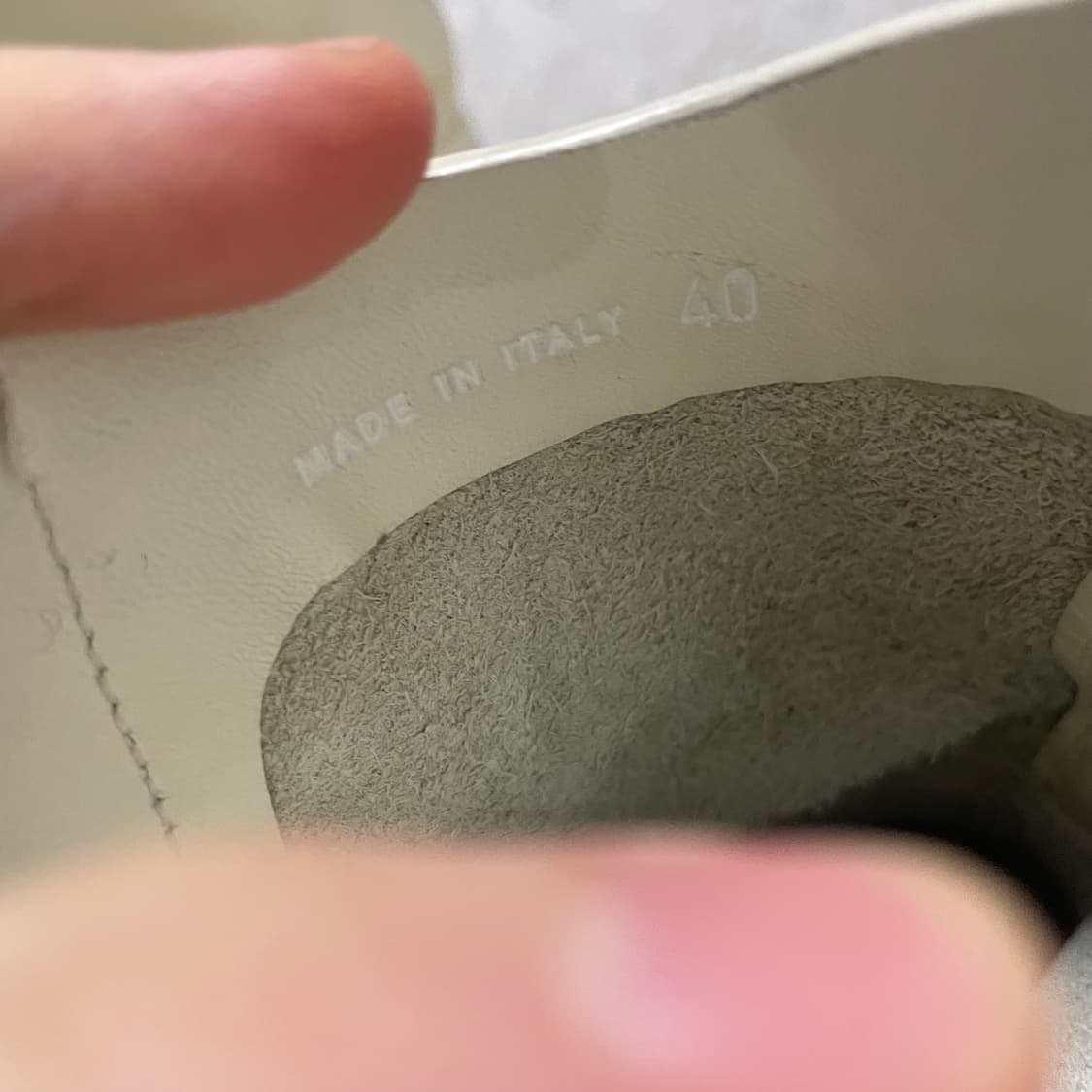 260) 릭오웬스 레더 밀크 화이트 하이탑 상품이미지6