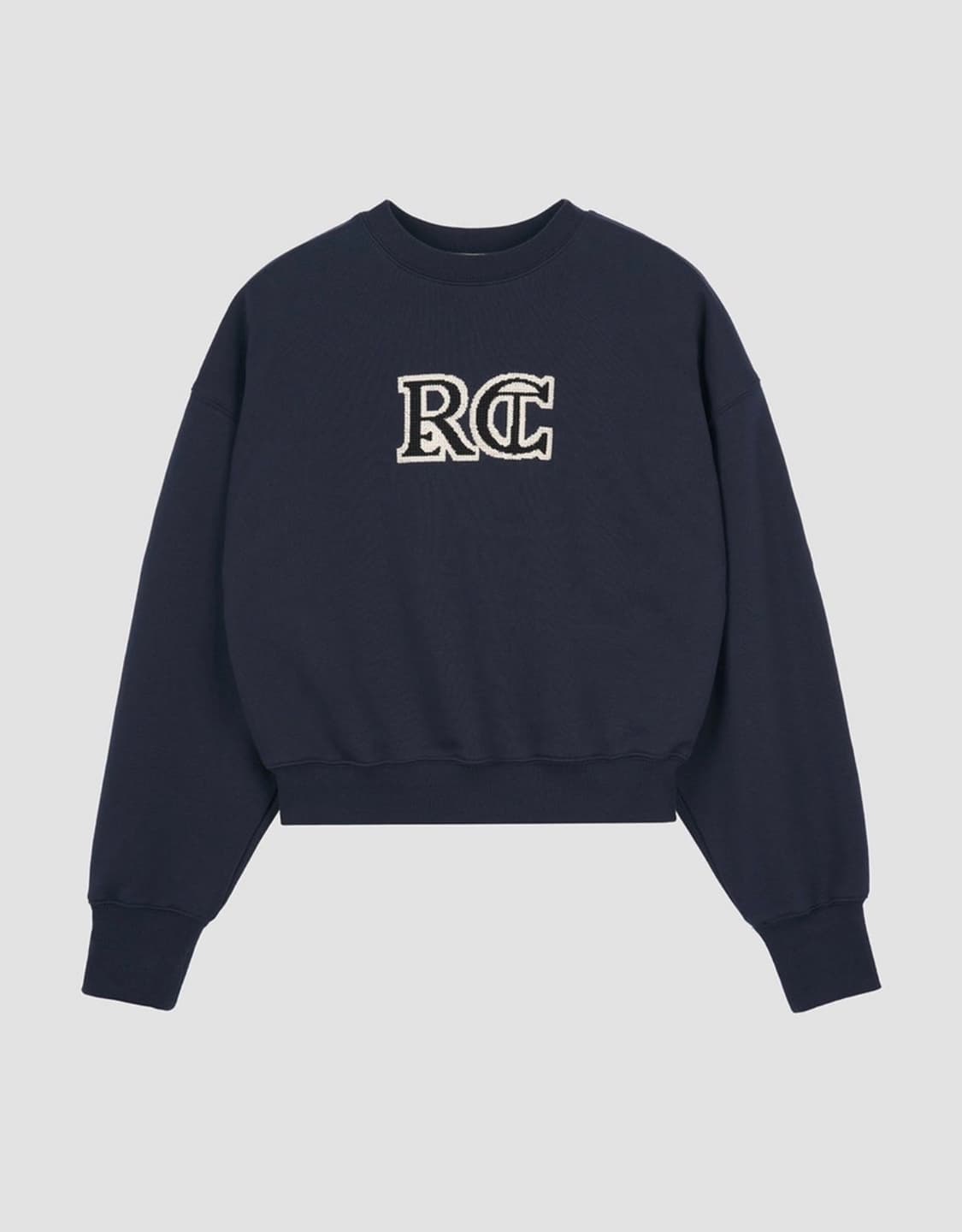 렉토 recto 엠브로이드 클래식 스웻셔츠 네이비 상품이미지4