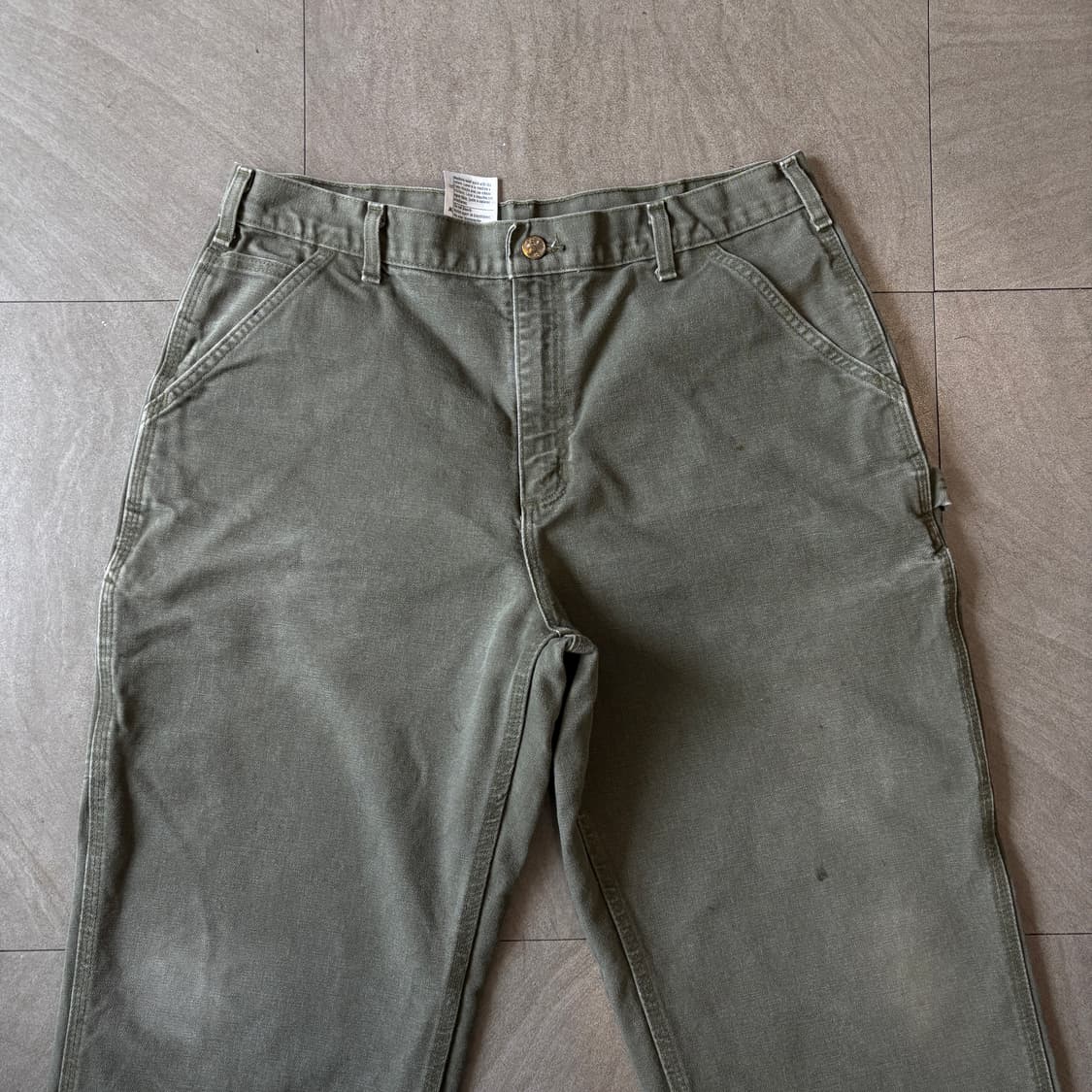 칼하트 오리지널 모스 그린 카펜터 팬츠 상품이미지7