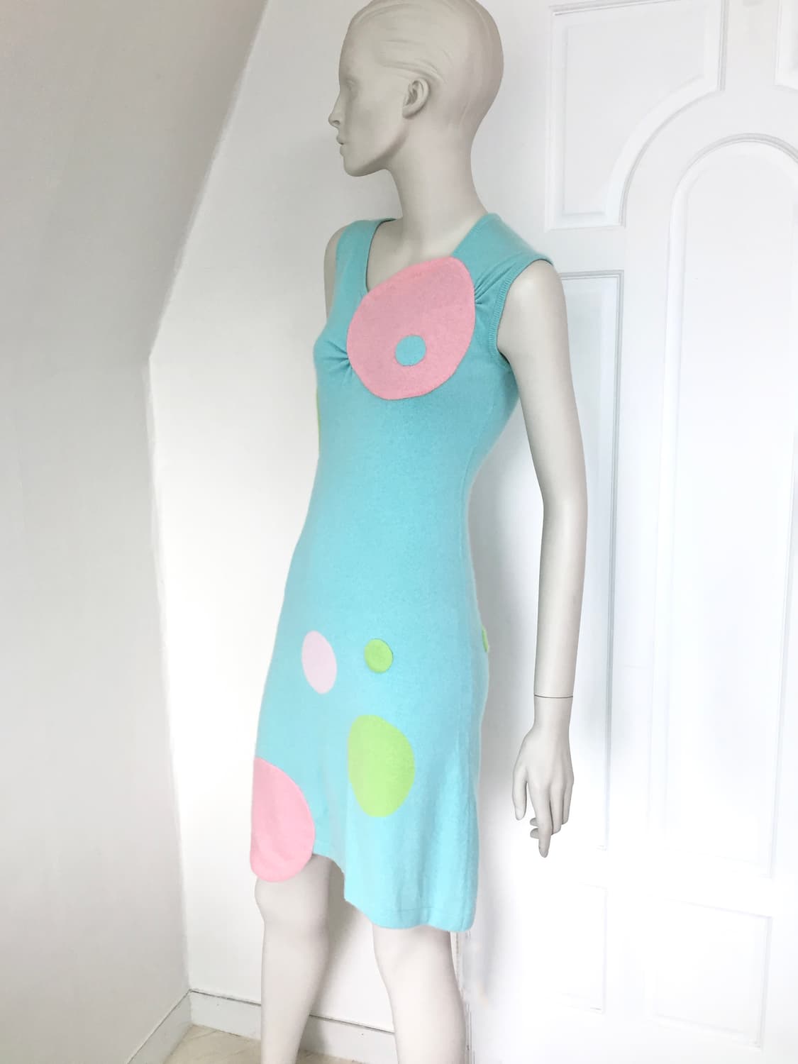 Japan Mint  Dress with Round  Appliqué 상품이미지4