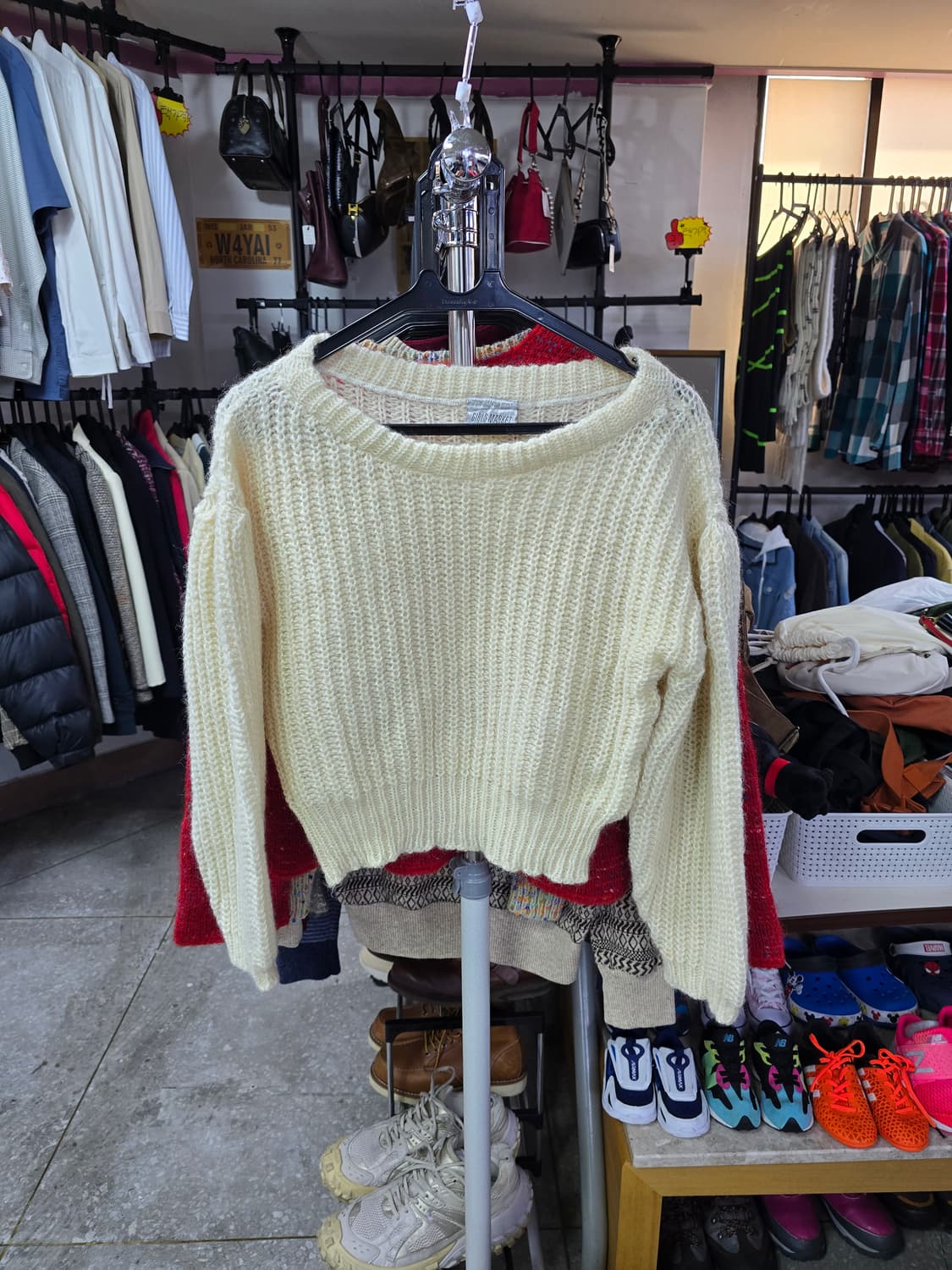 아이보리 크롭 니트 스웨터 (1256) 상품이미지1