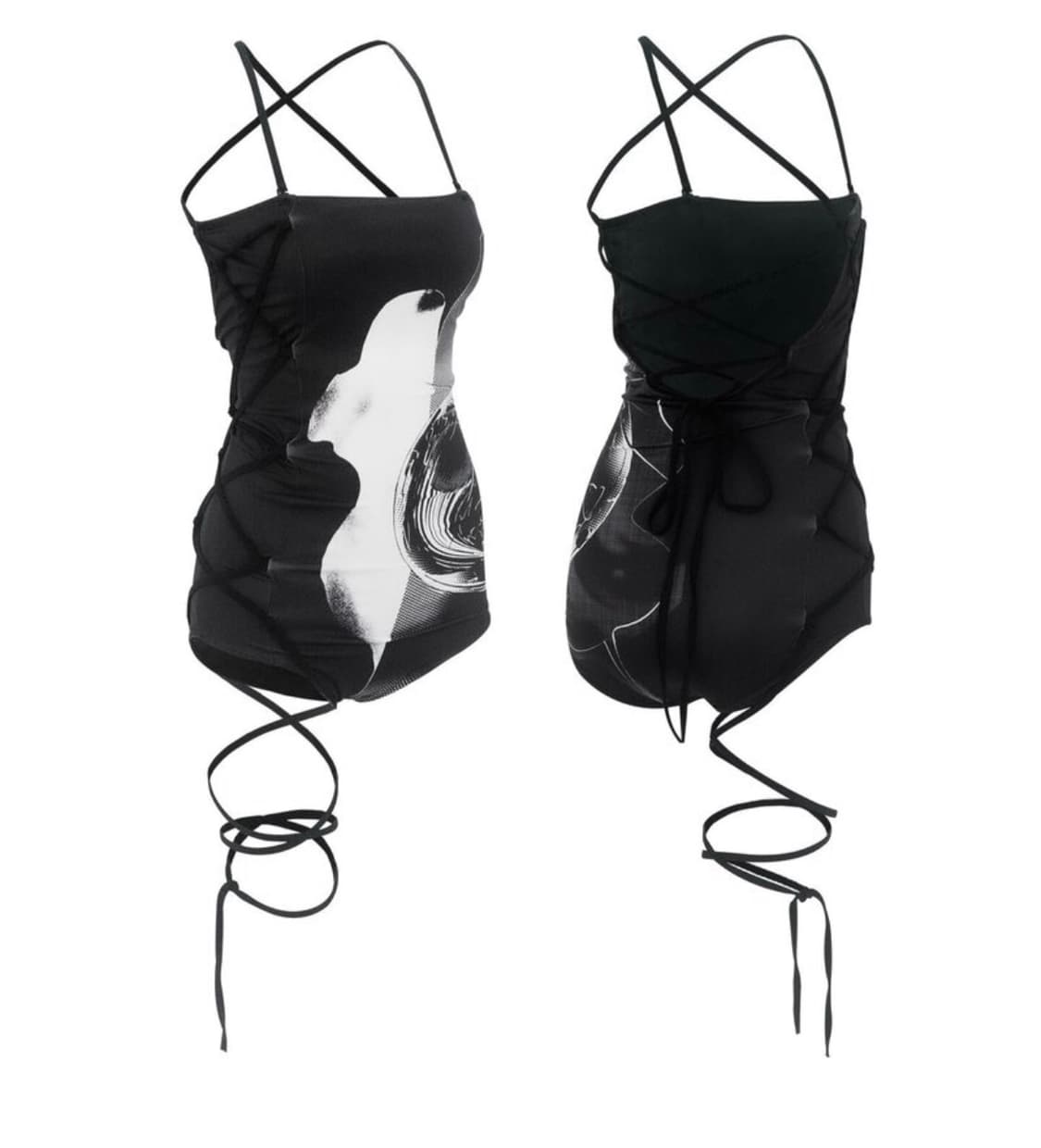 나체 수영복 모노키니 블랙 상품이미지1