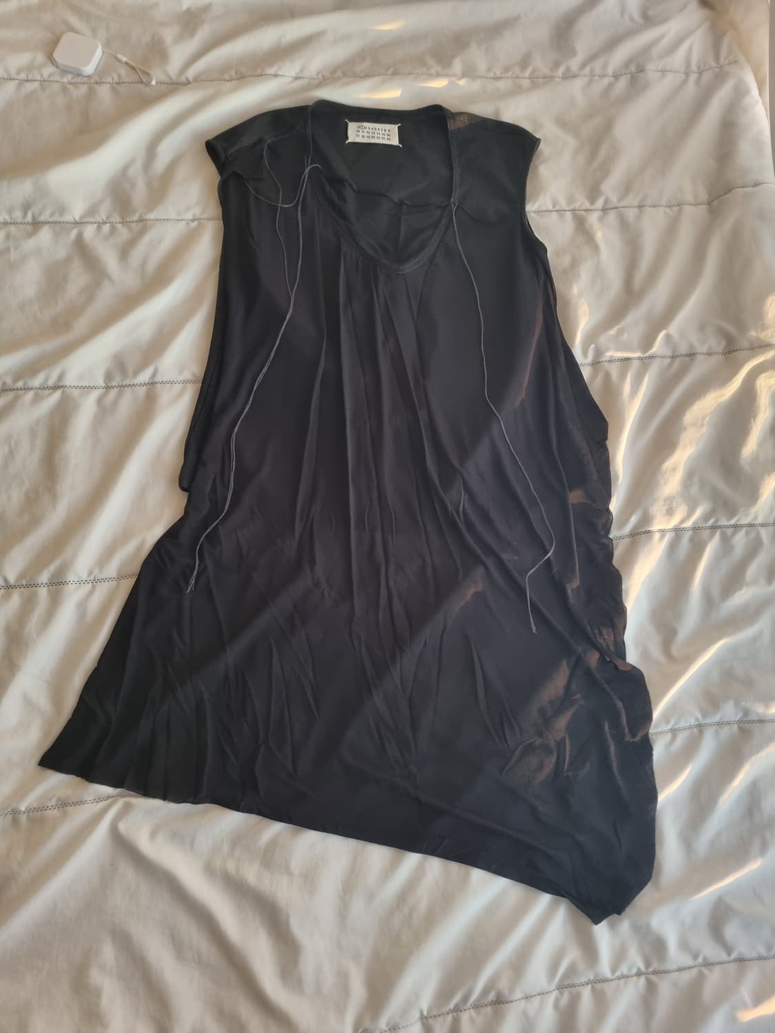 Martin margiela drape mesh top black 상품이미지1