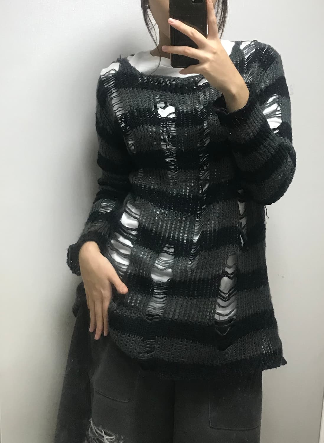 스프라이트 데미지 루즈 니트 상품이미지4