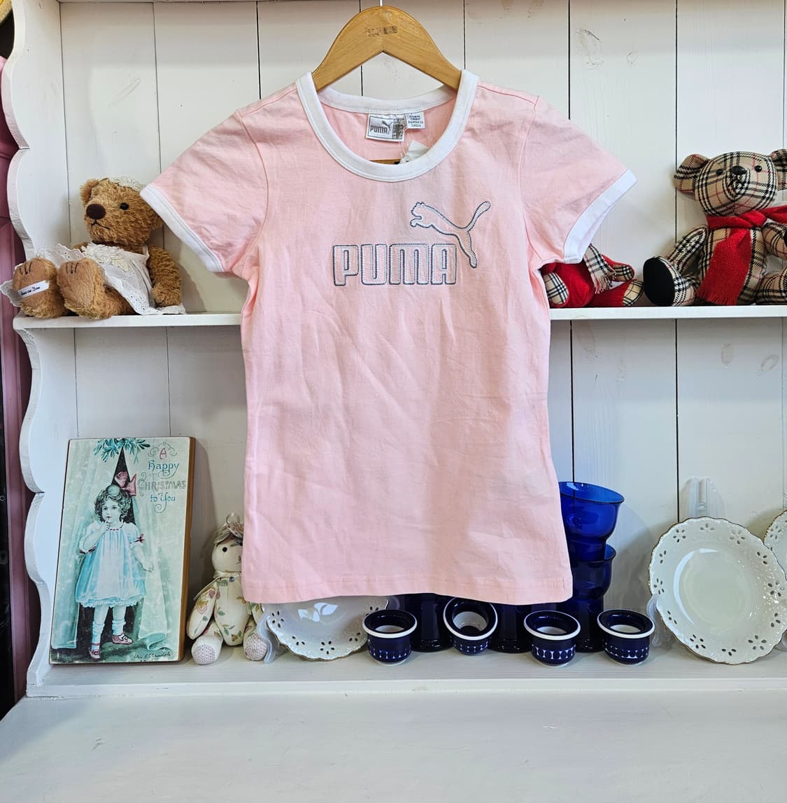 PUMA푸마 딸기우유 슬림핏 반팔티 상품이미지1