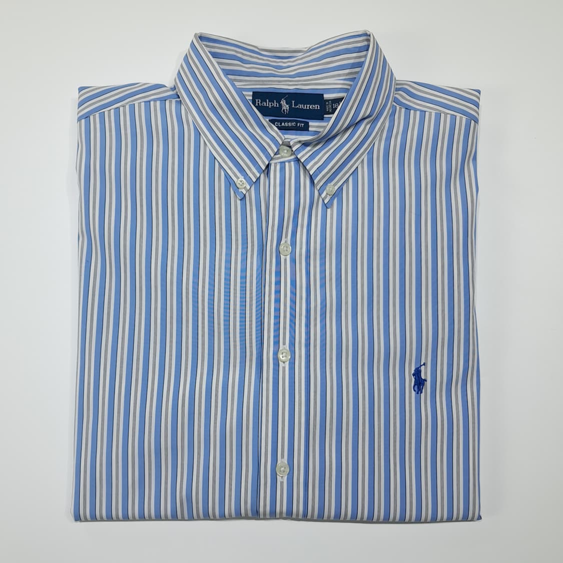 CL618 2XL 폴로 코튼 스트라이프 버튼다운 블루 셔츠 남방 상품이미지7
