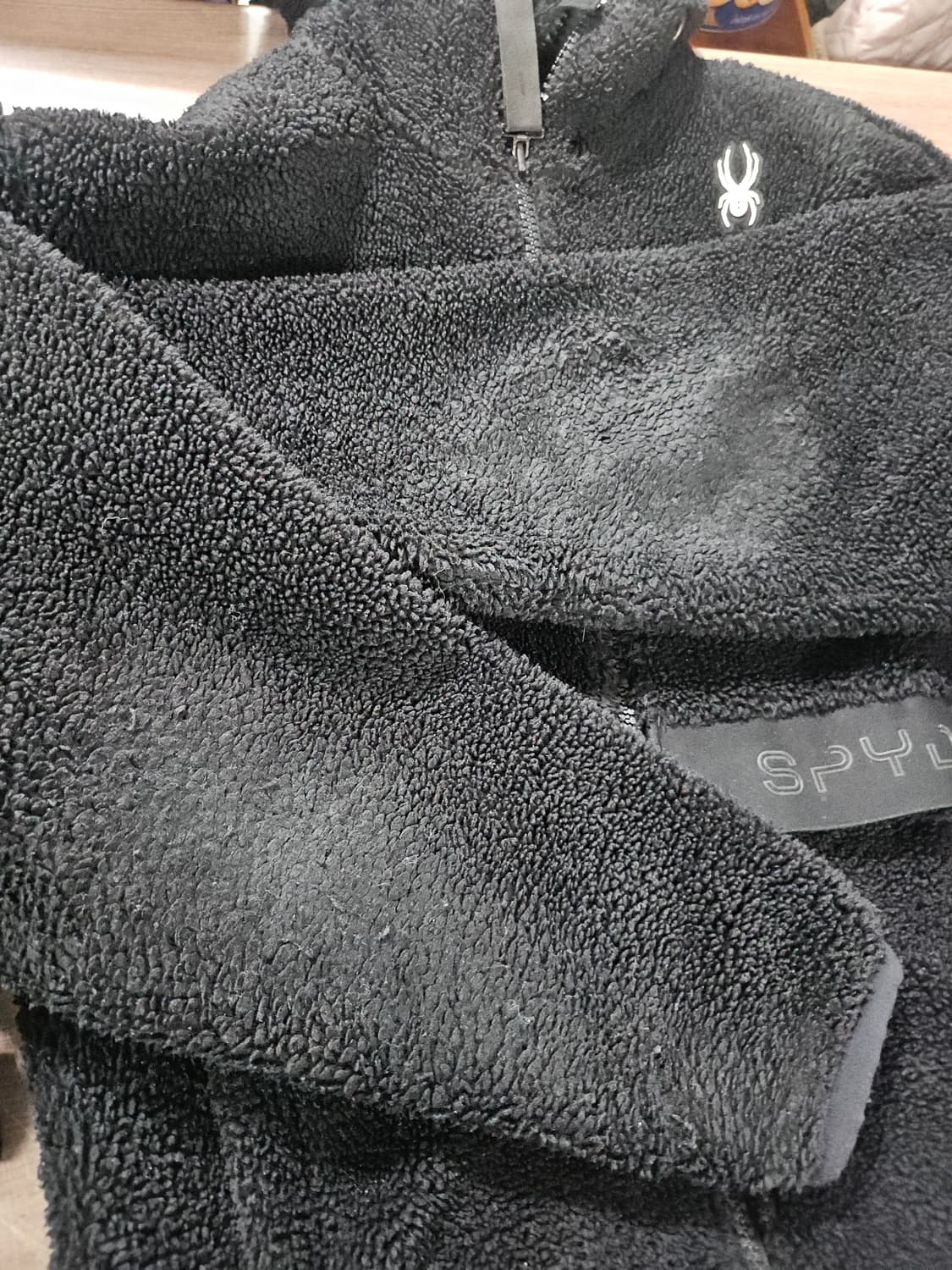 Spyder 스파이더 블랙 후리스 후드 집업 XL 상품이미지7