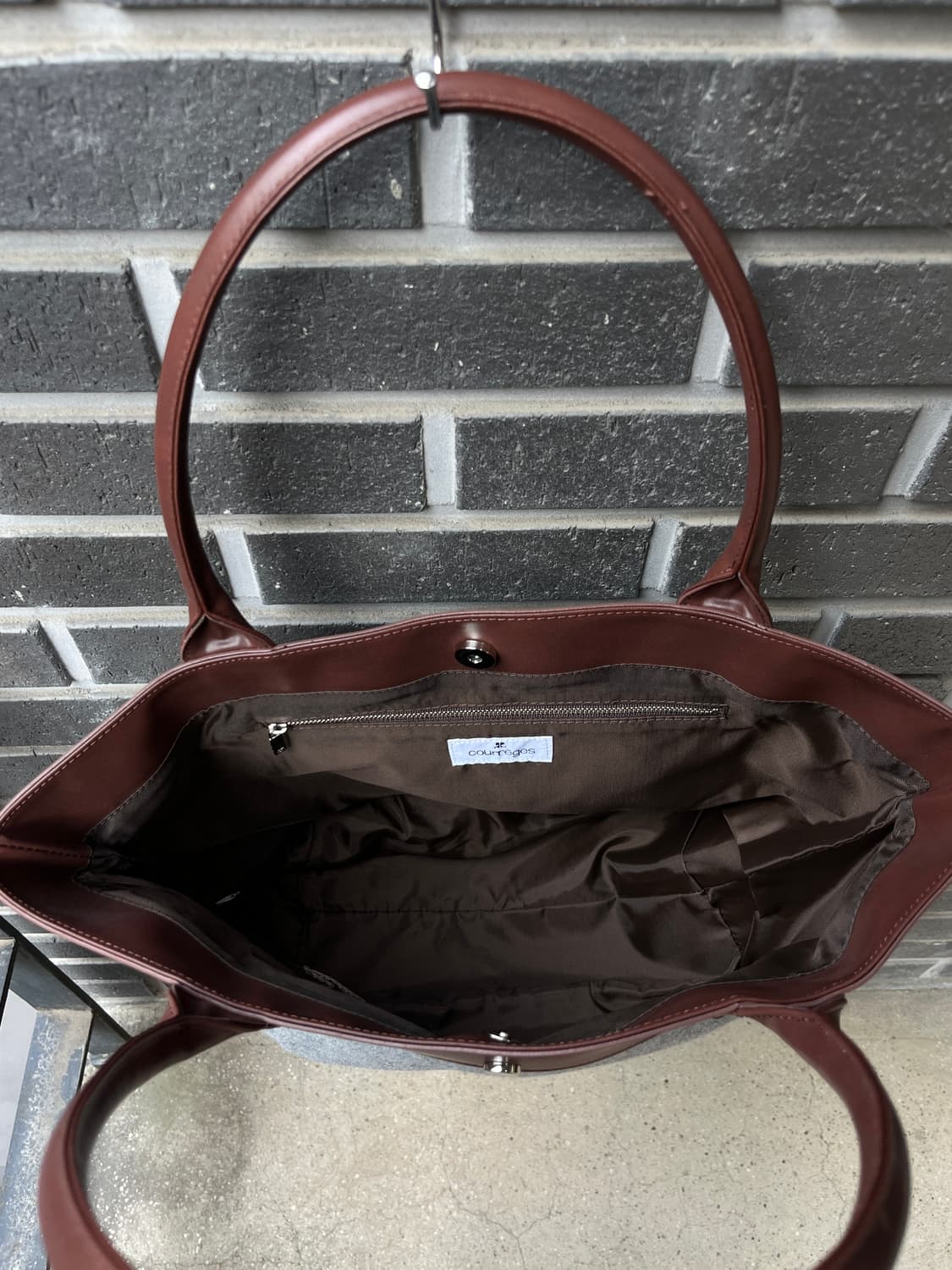 00s Courreges 꾸레쥬 울 숄더백 상품이미지6