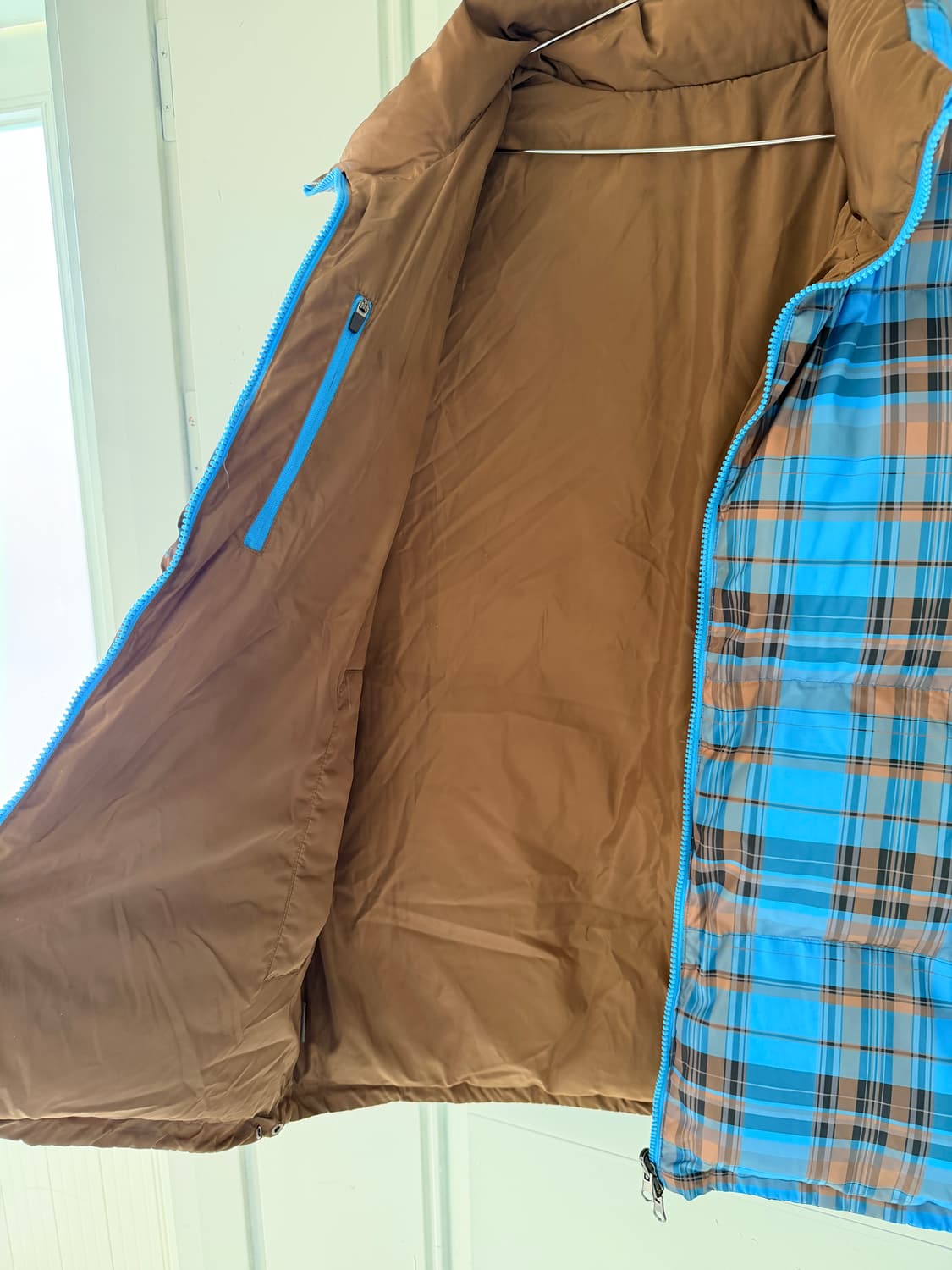 일본빈티지 리버시블 체크 패딩 상품이미지7