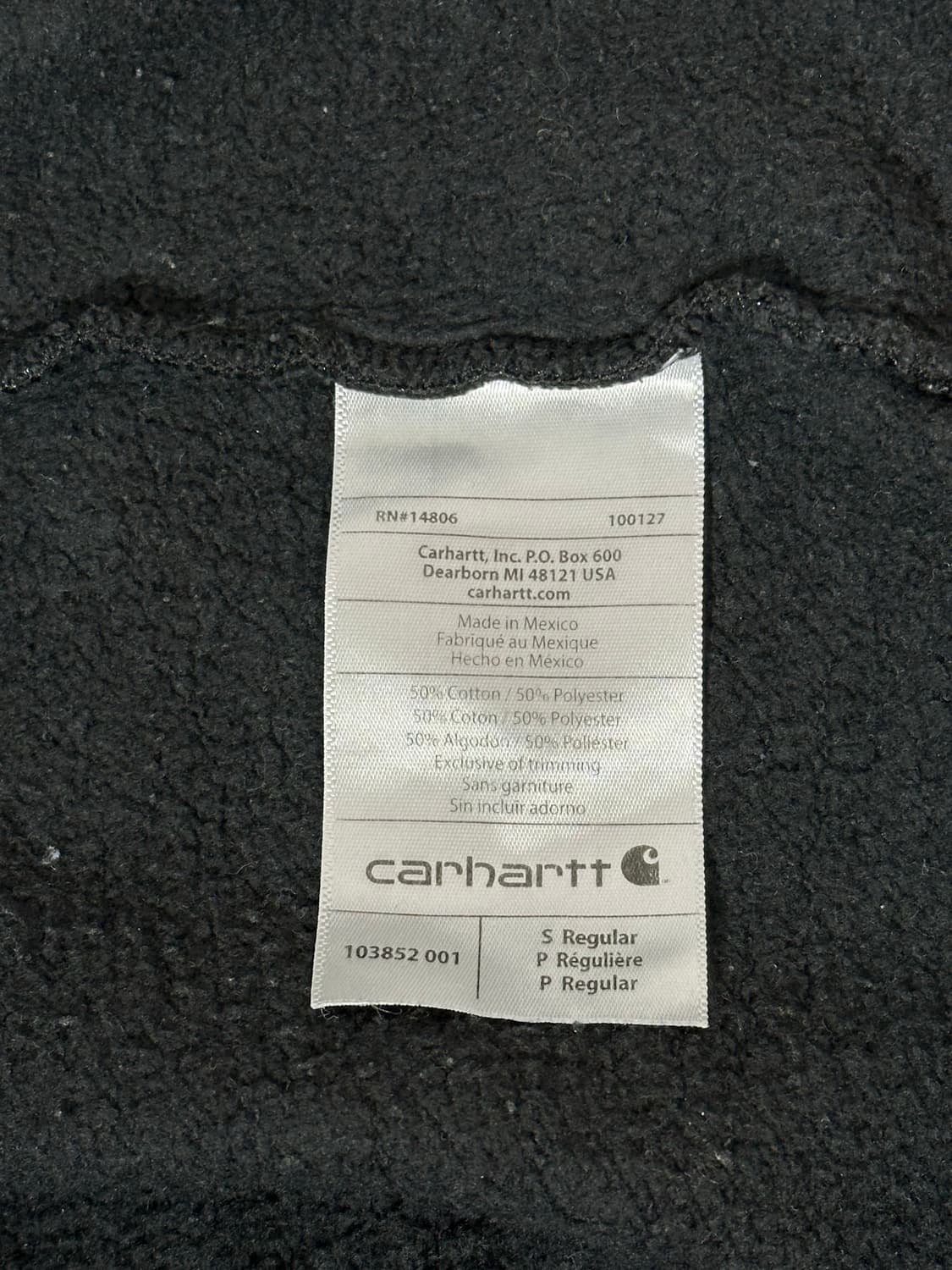 칼하트 블랙 오버핏 맨투맨 S 상품이미지8