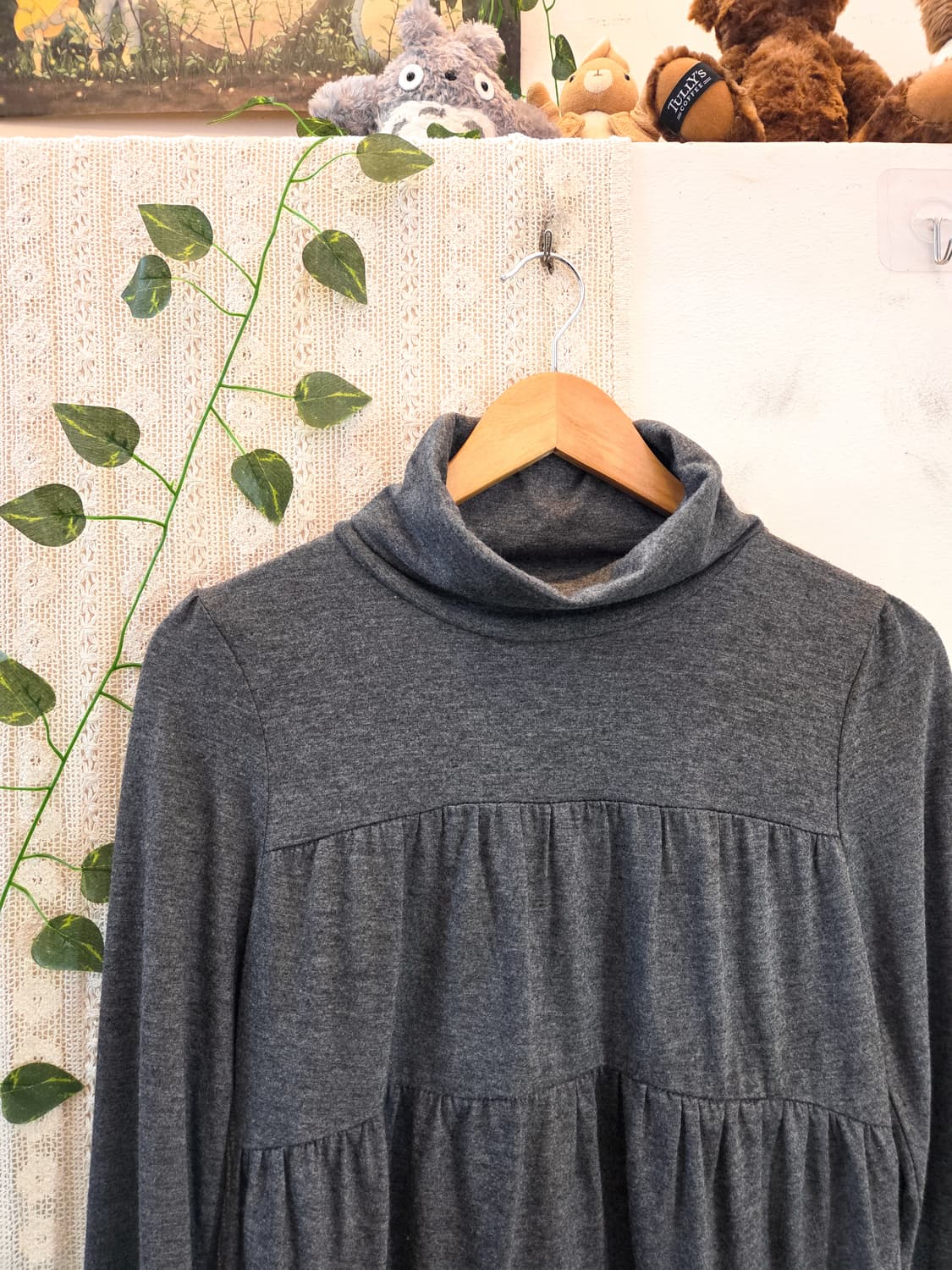 그레이 캉캉 목폴라 슬리브 상품이미지2