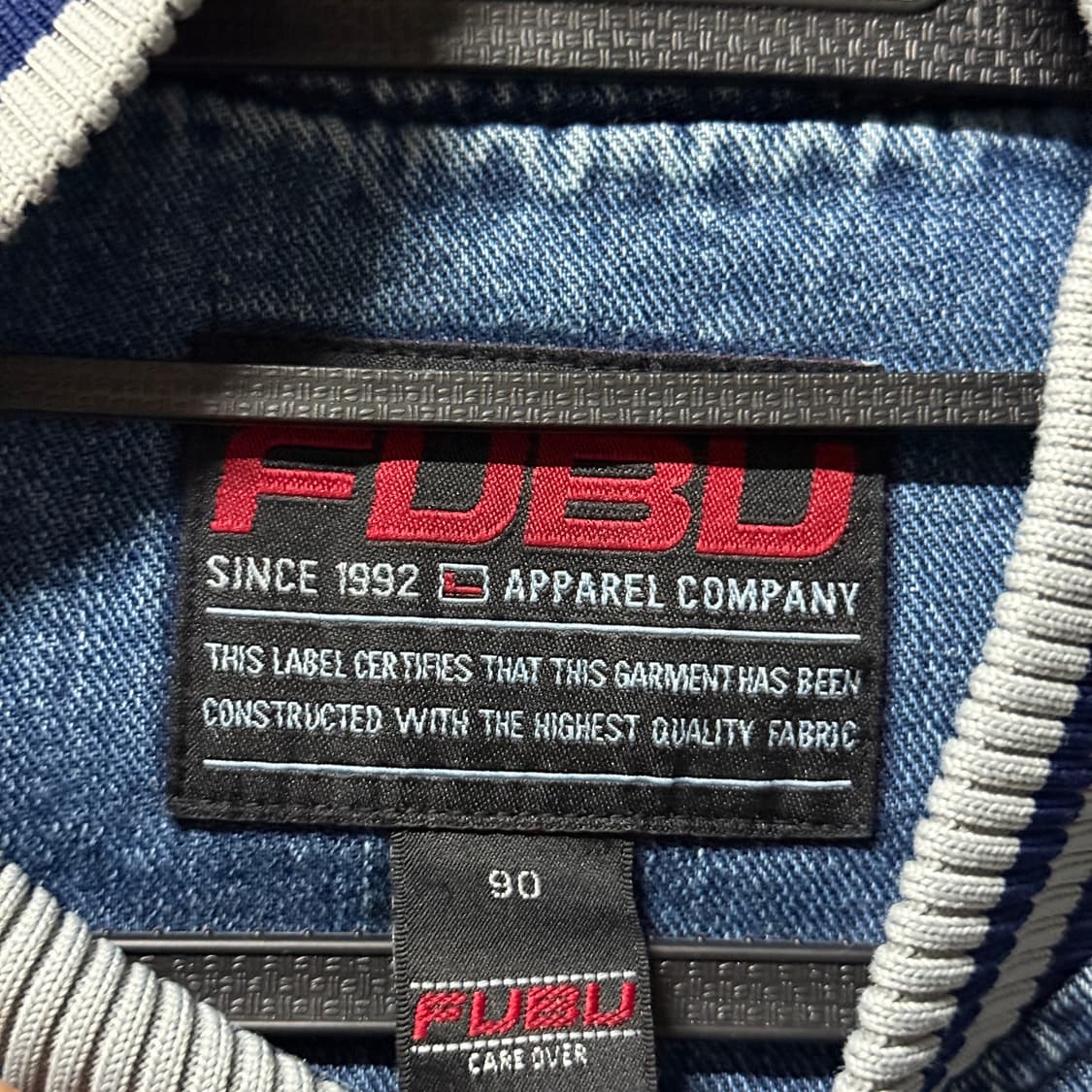 후부 Fubu 올드스쿨 자수 패치 디테일 데님 바시티 자켓 상품이미지6