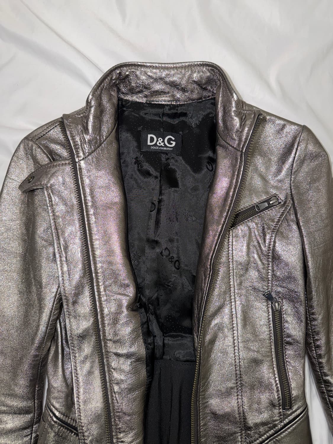 돌체앤가바나 메탈릭 레더 자켓 상품이미지6