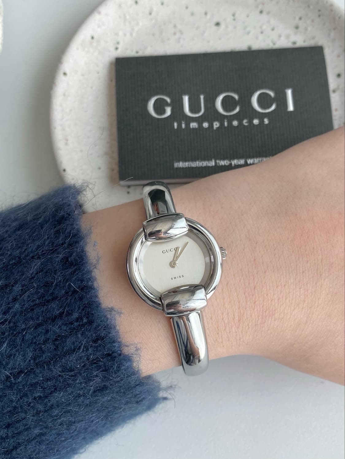 Gucci 구찌 호스빗 실버 뱅글 워치 상품이미지10